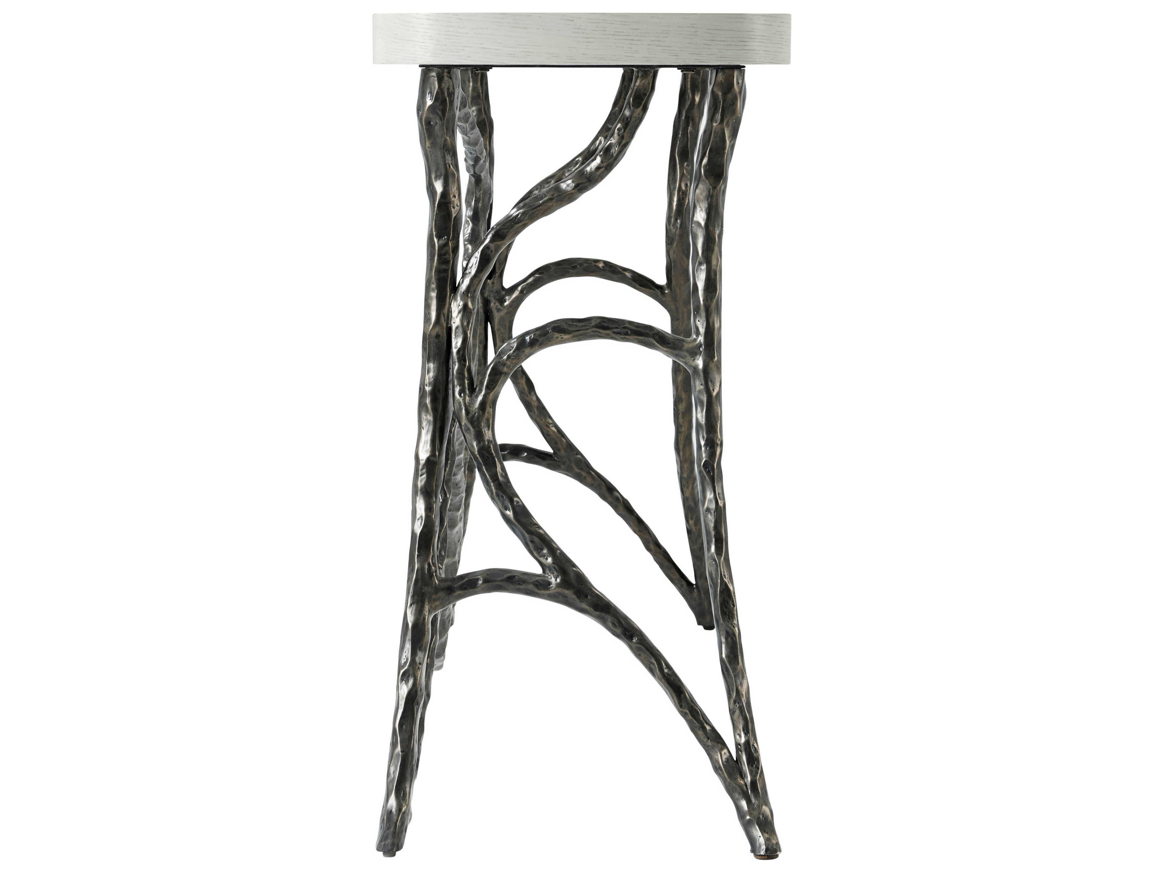 Theodore Alexander Essence Rectangular Wood Opal Console Table