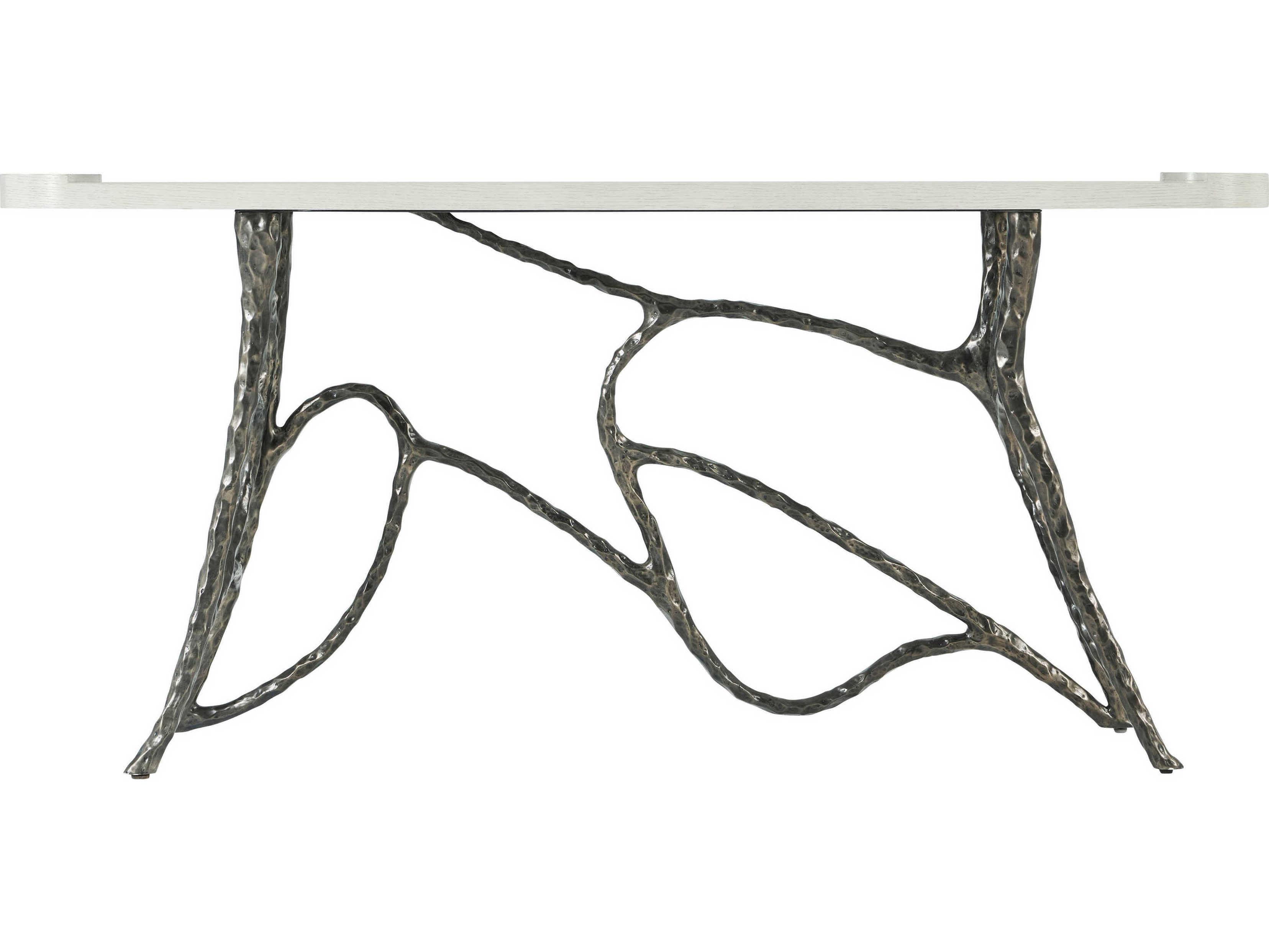 Theodore Alexander Essence Rectangular Wood Opal Console Table