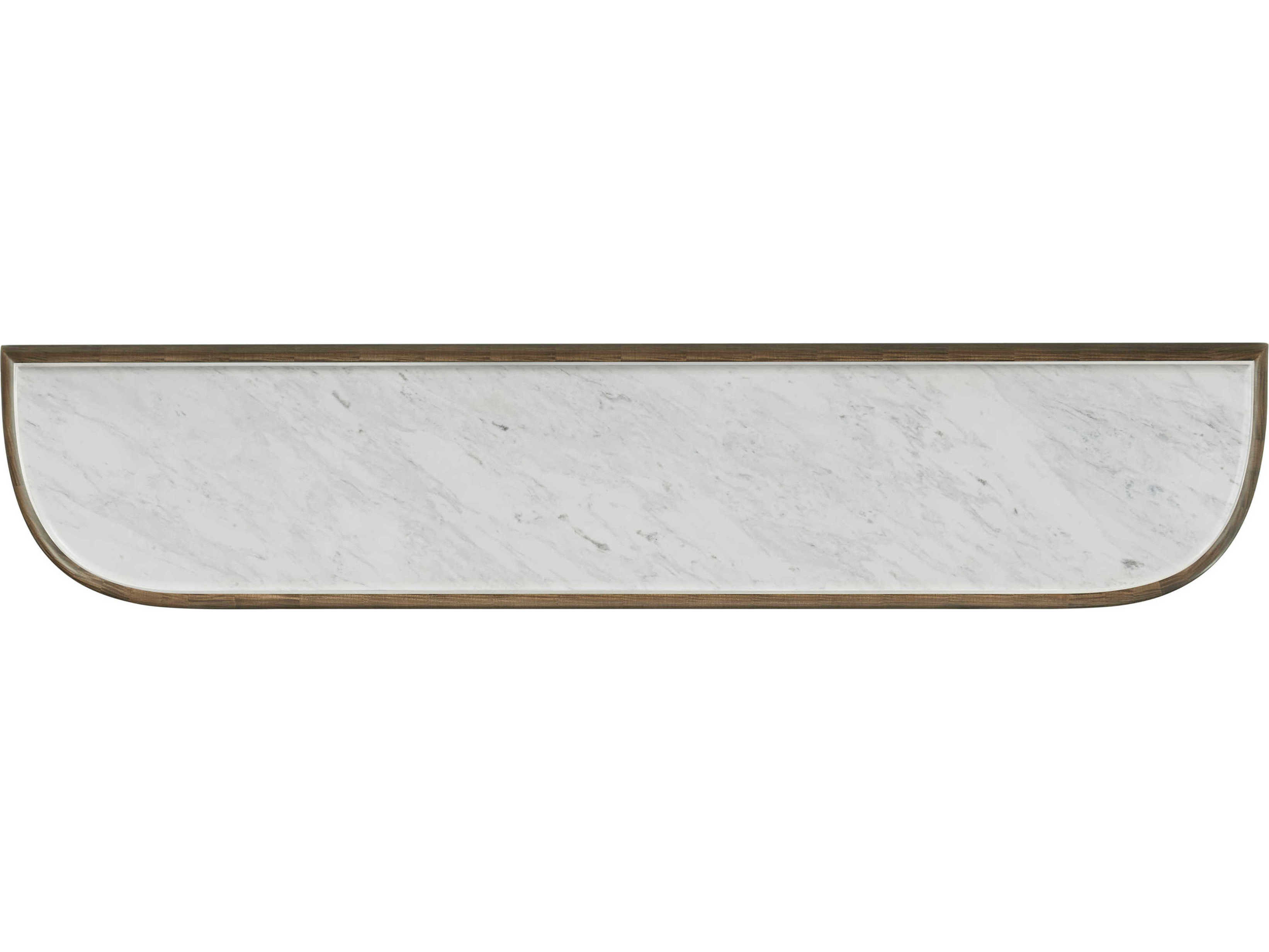 Theodore Alexander Origins Demilune Marble Landmark Console Table