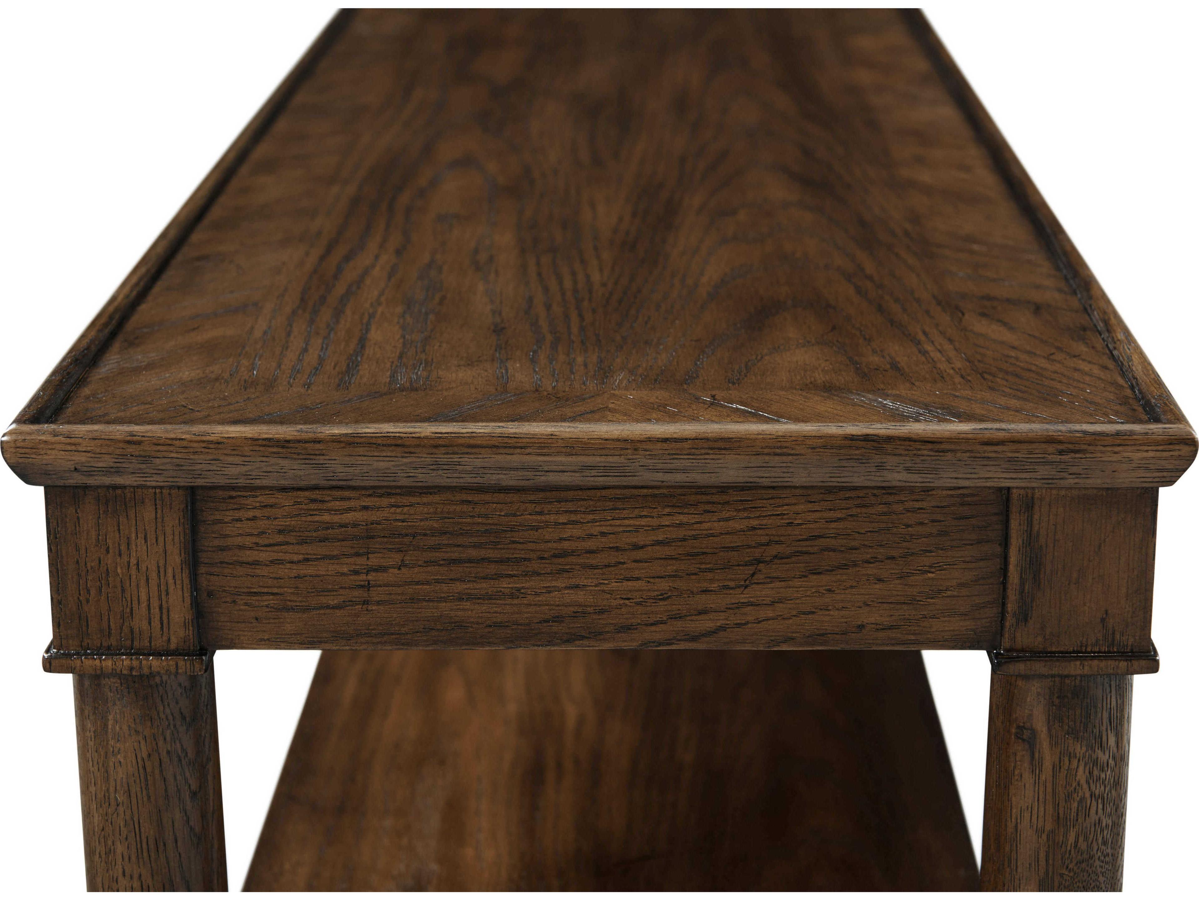Theodore Alexander Surrey Rectangular Wood Earth Console Table