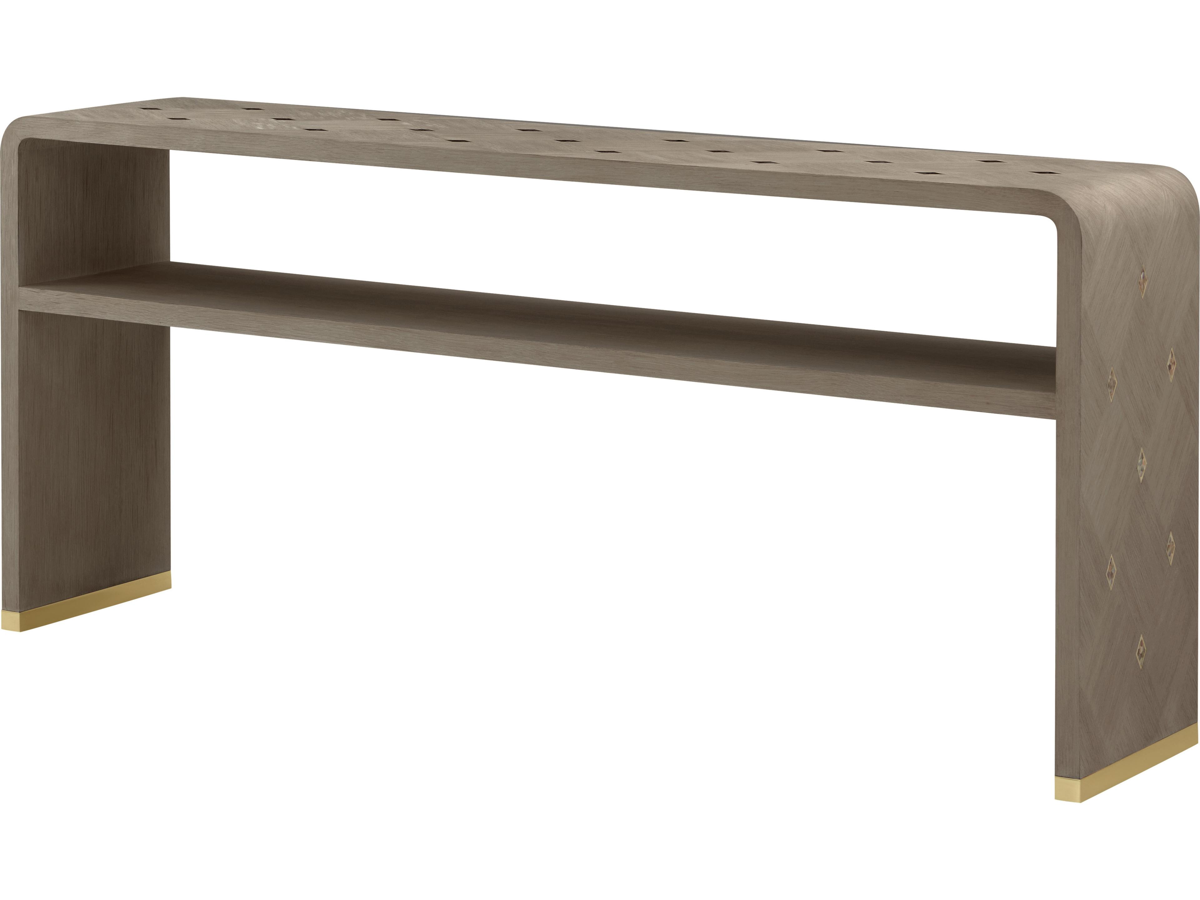 Theodore Alexander Judith Leiber Couture Rectangular Wood Console Table