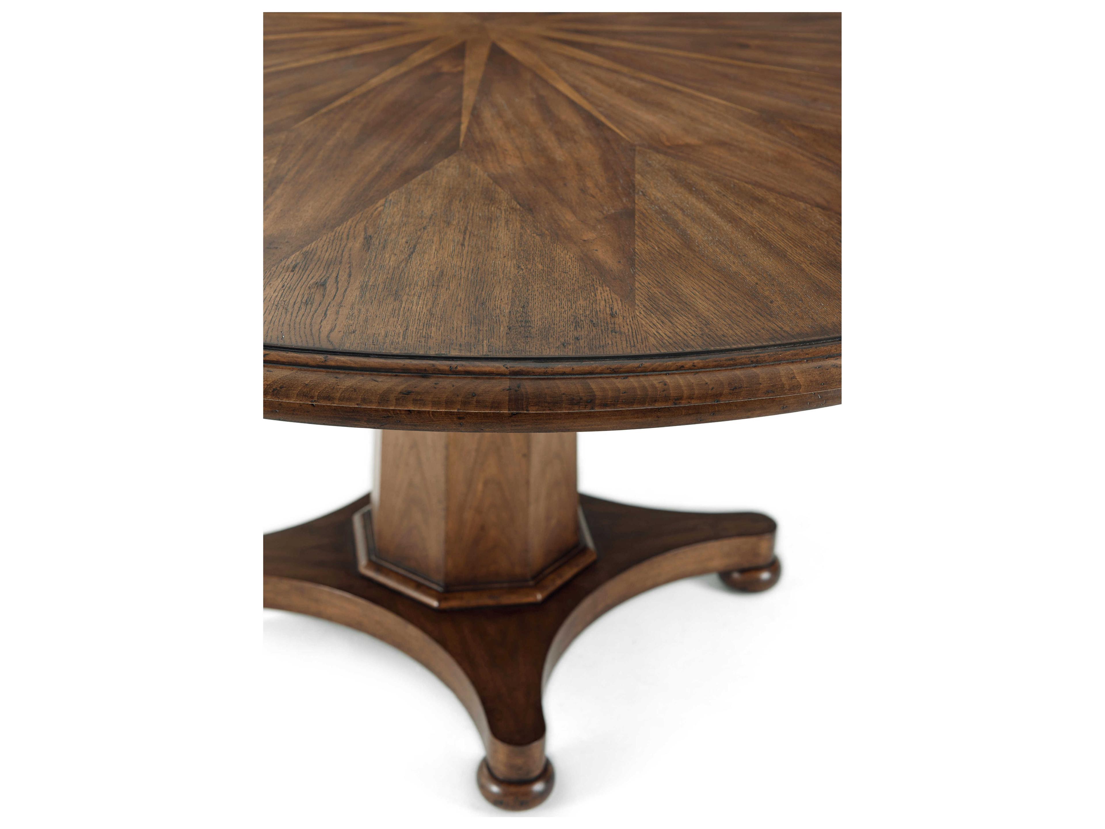 Theodore Alexander Tavel Round Wood Avesta The Soleil Dining Table