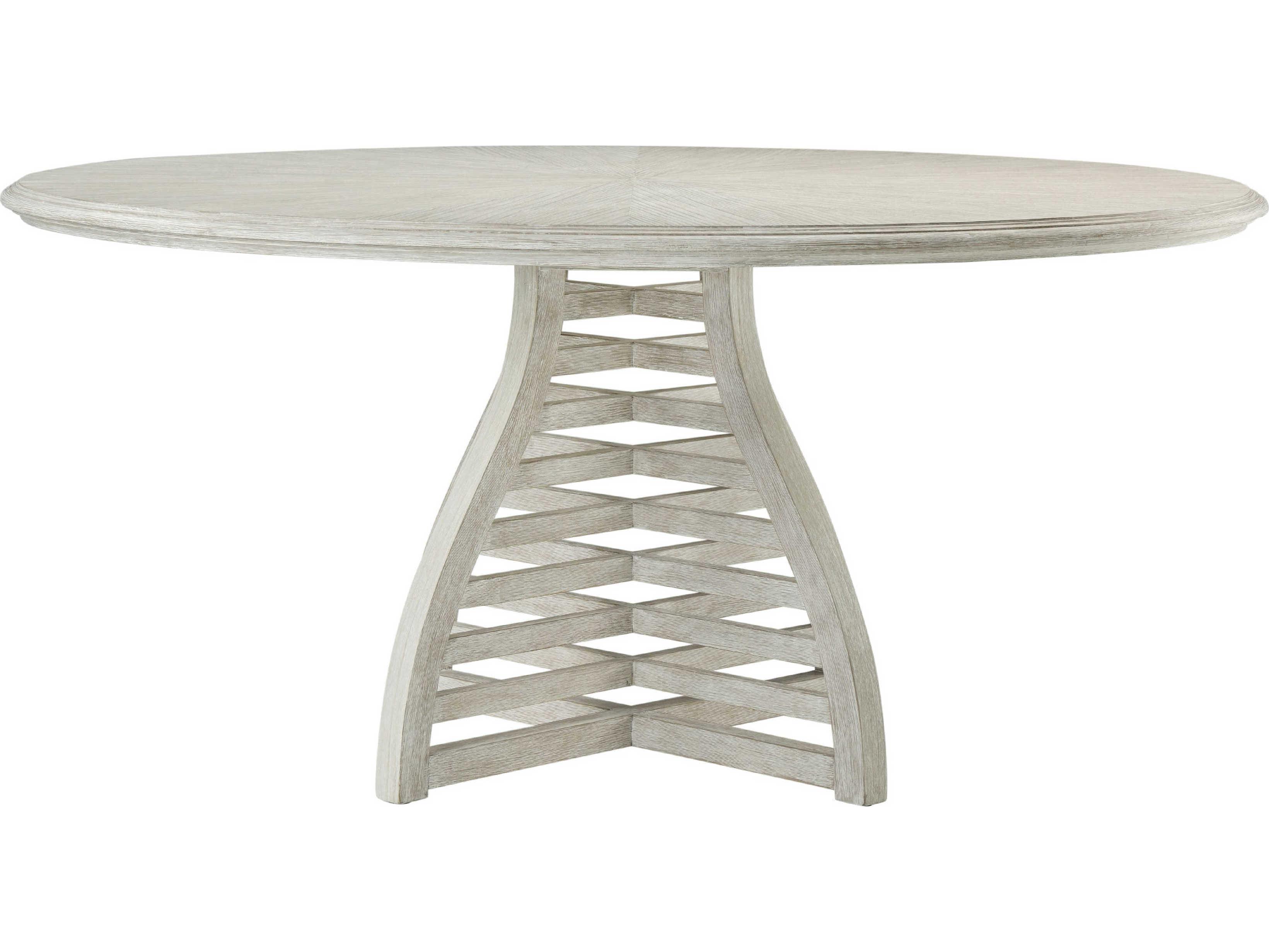 Theodore Alexander Breeze Round Wood Sea Salt Breeze Dining Table