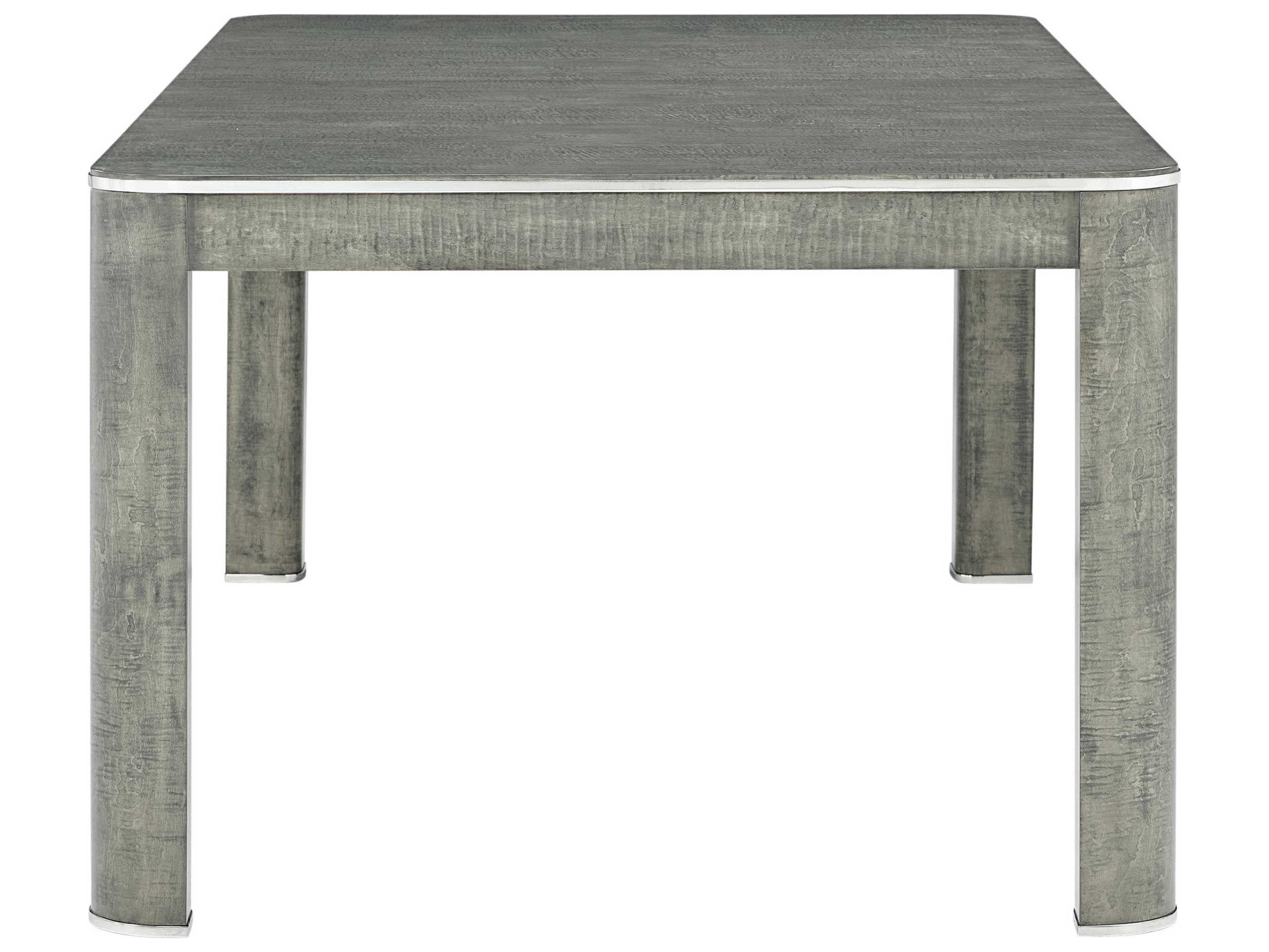 Theodore Alexander Hudson Rectangular Wood Pebble Grey Extending Dining Table