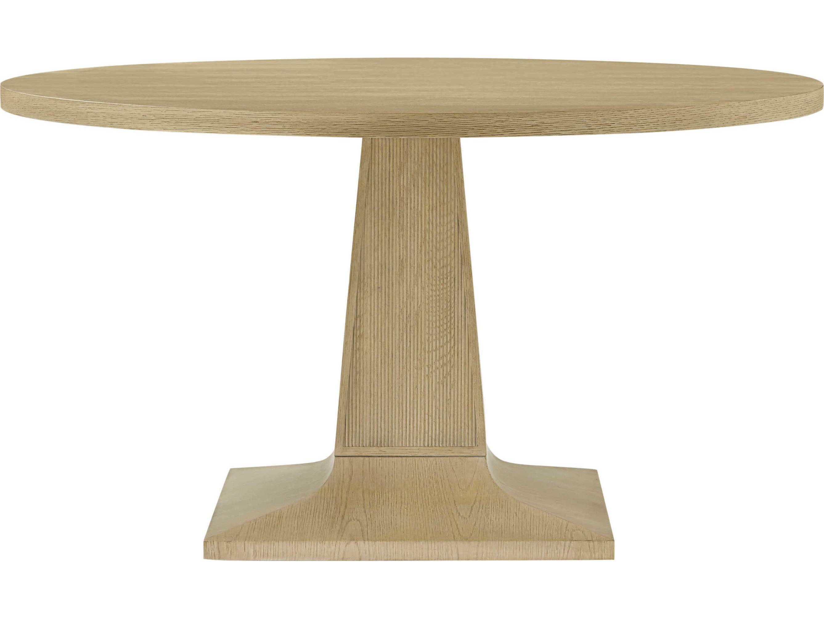 Theodore Alexander Balboa Round Wood Coastal Grey Dining Table