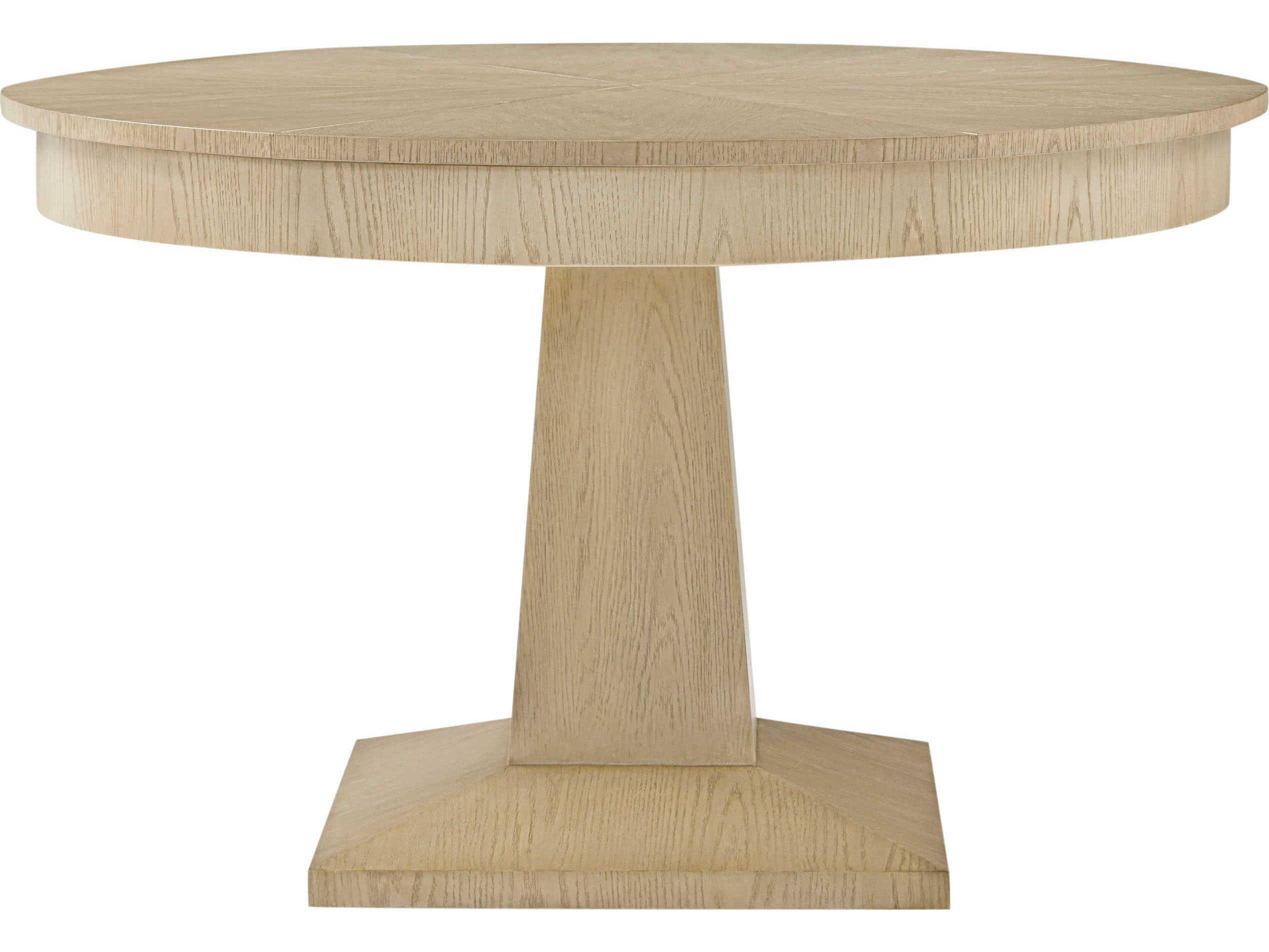 Theodore Alexander Balboa Round Wood Coastal Grey Jupe Dining Table