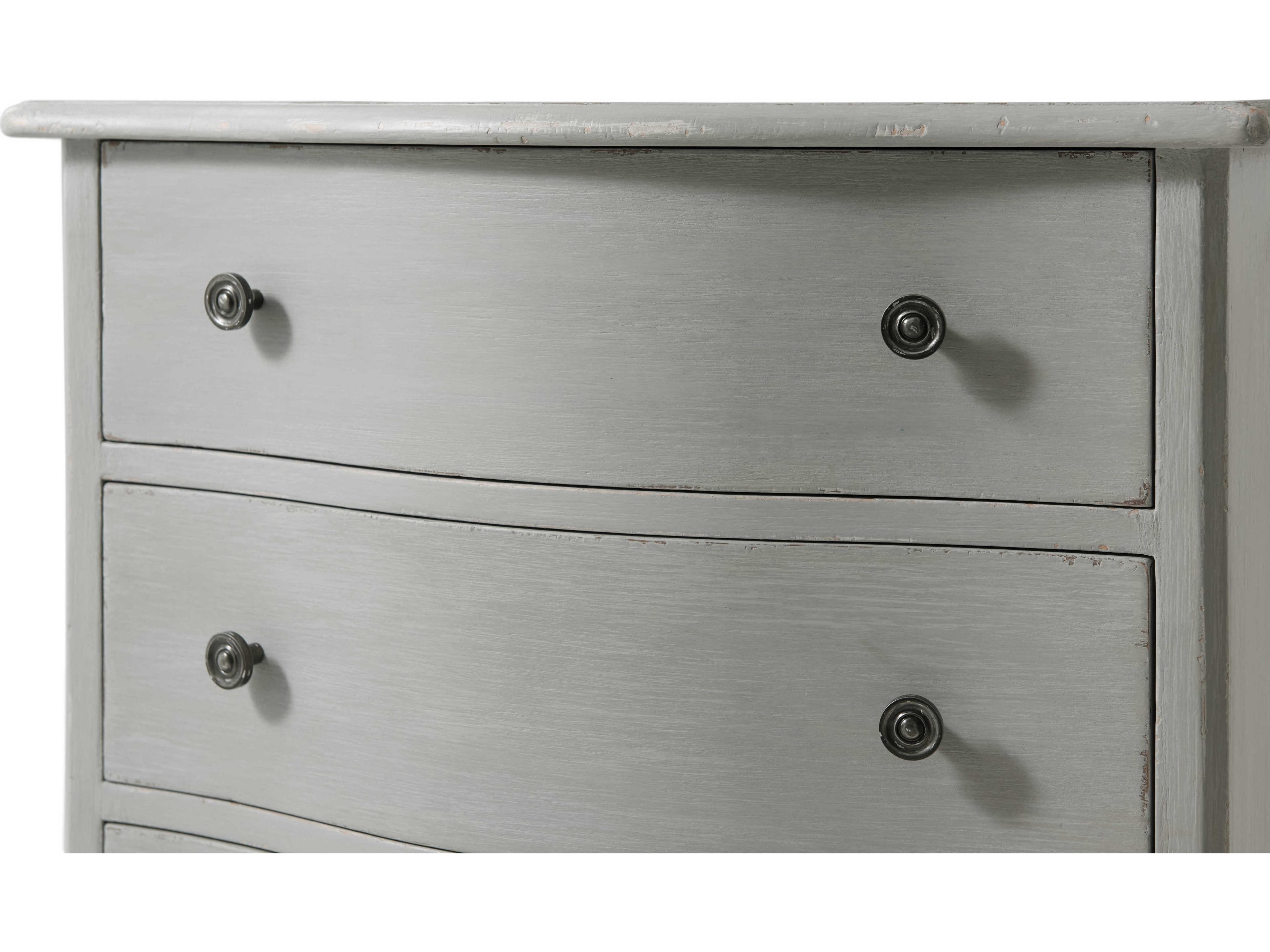 Theodore Alexander Tavel 3-Drawers Gray Beech Wood Nightstand