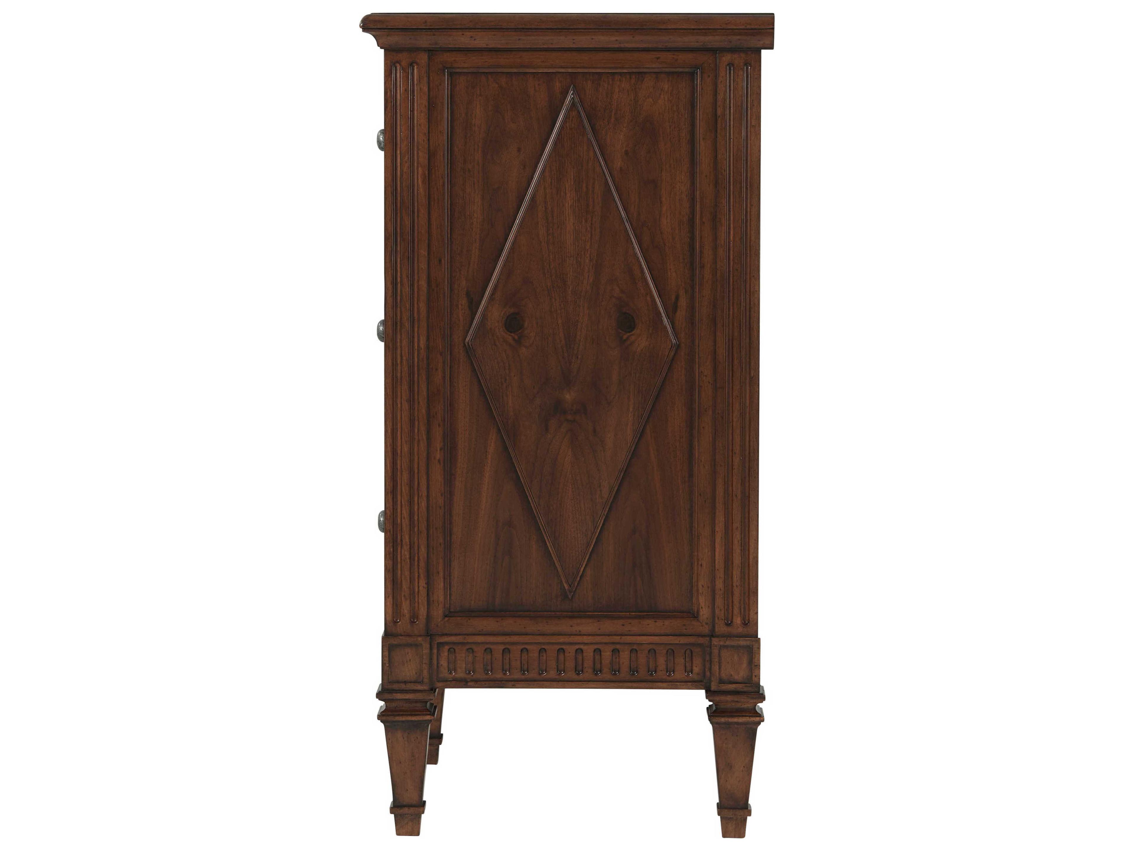 Theodore Alexander Tavel 9-Drawers Brown Beech Wood The Laurent Triple Dresser