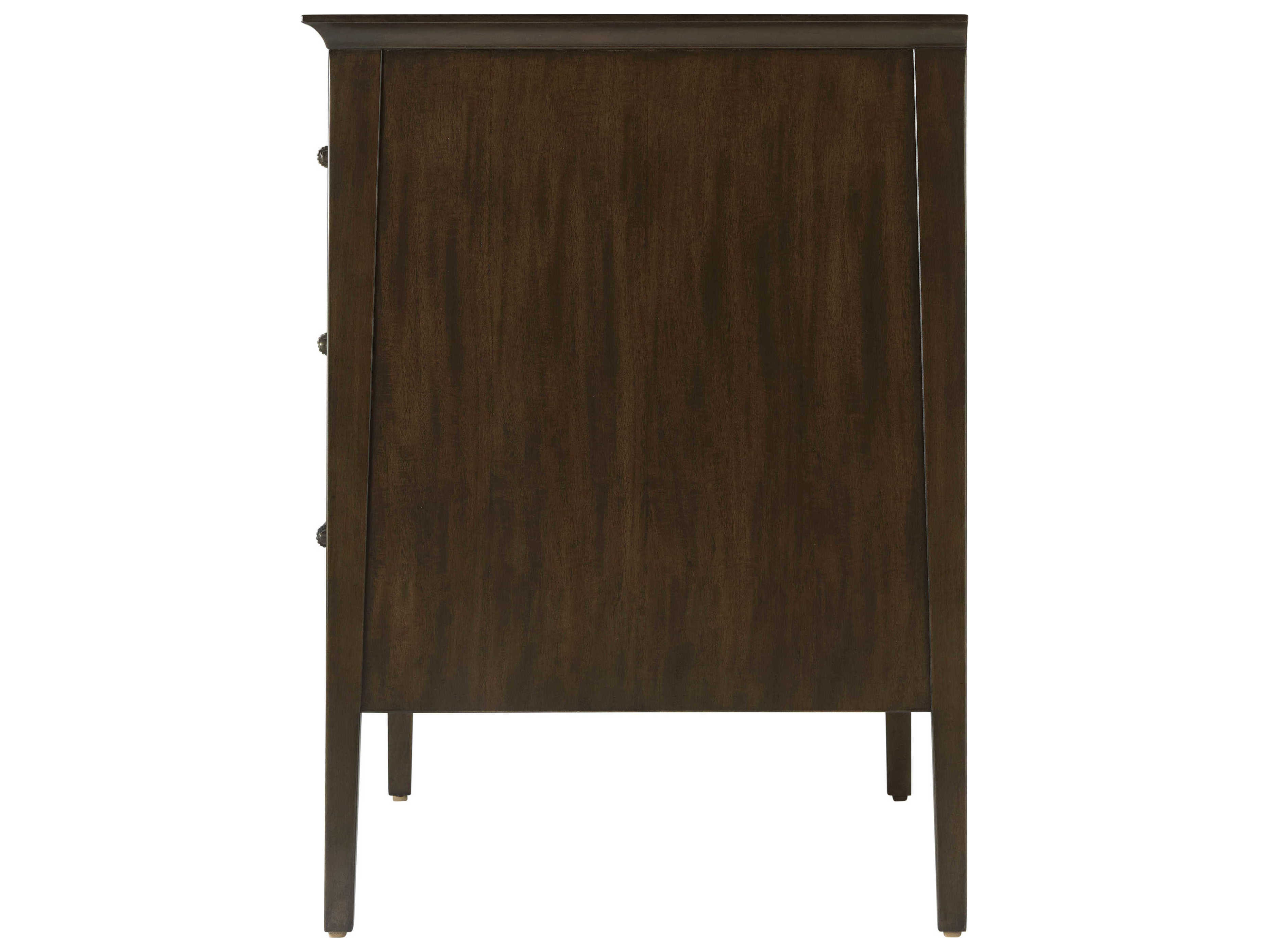 Theodore Alexander Lido 3-Drawers Brown Nightstand