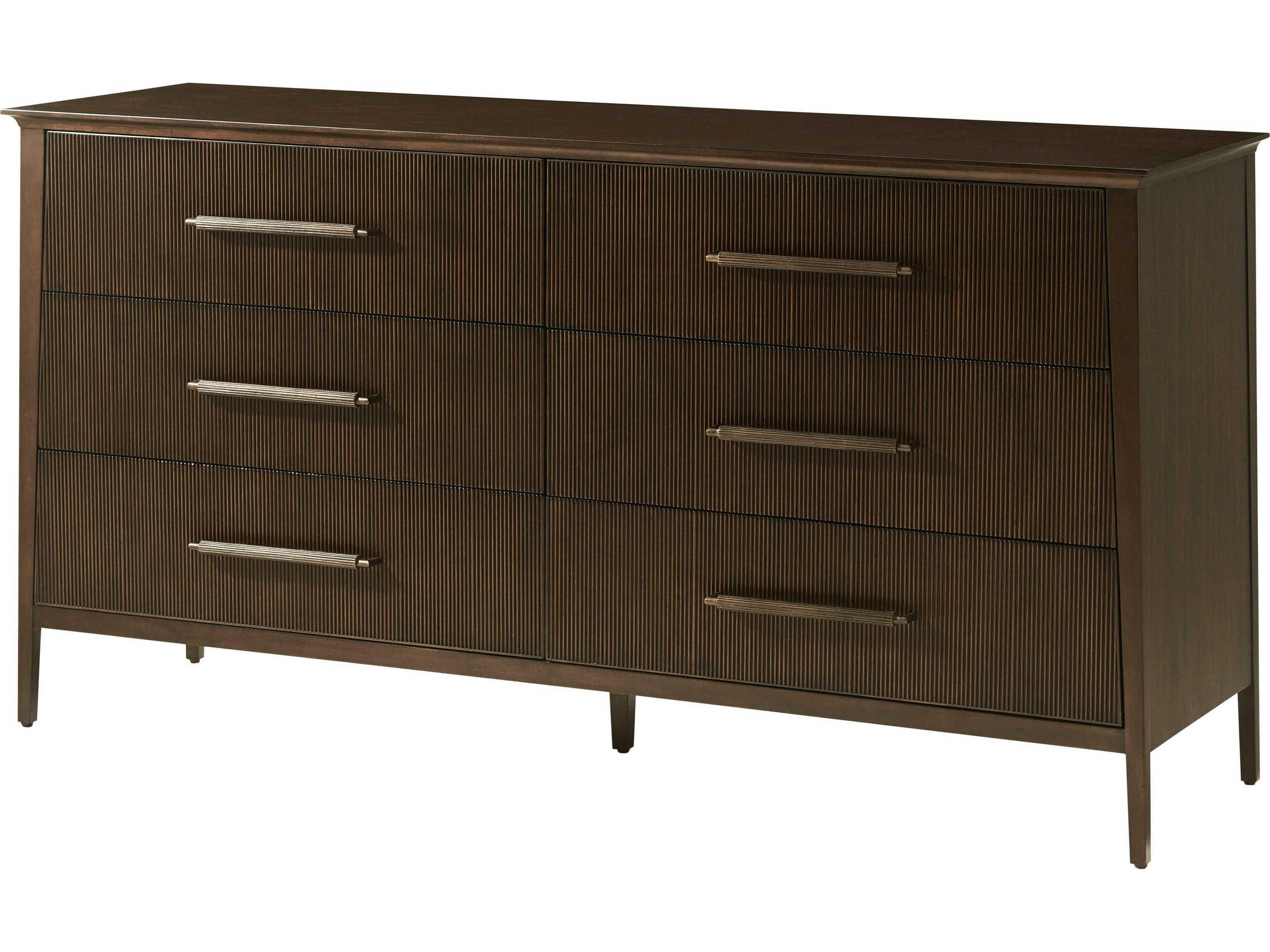 Theodore Alexander Lido 6-Drawers Brown Double Dresser