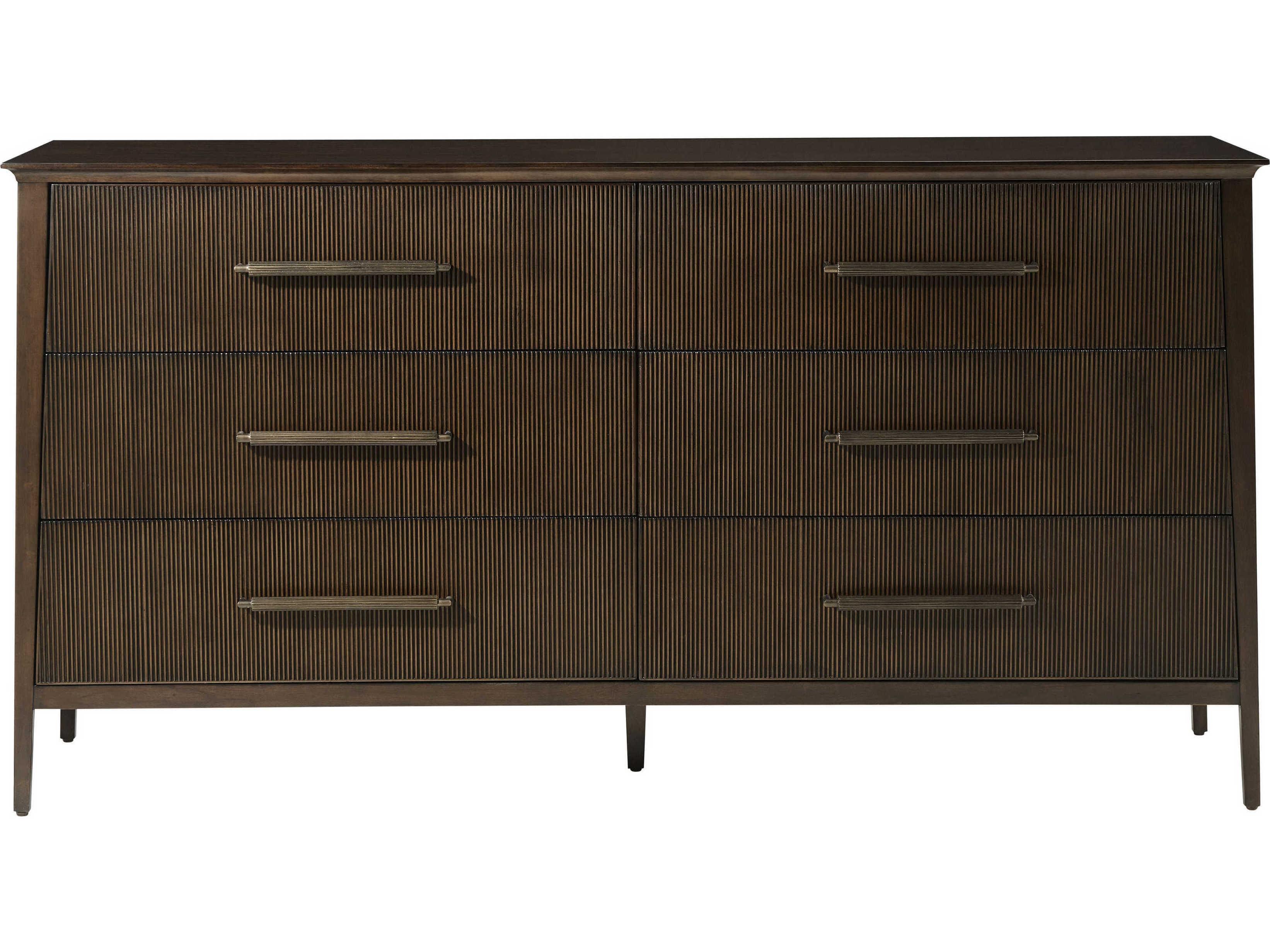 Theodore Alexander Lido 6-Drawers Brown Double Dresser