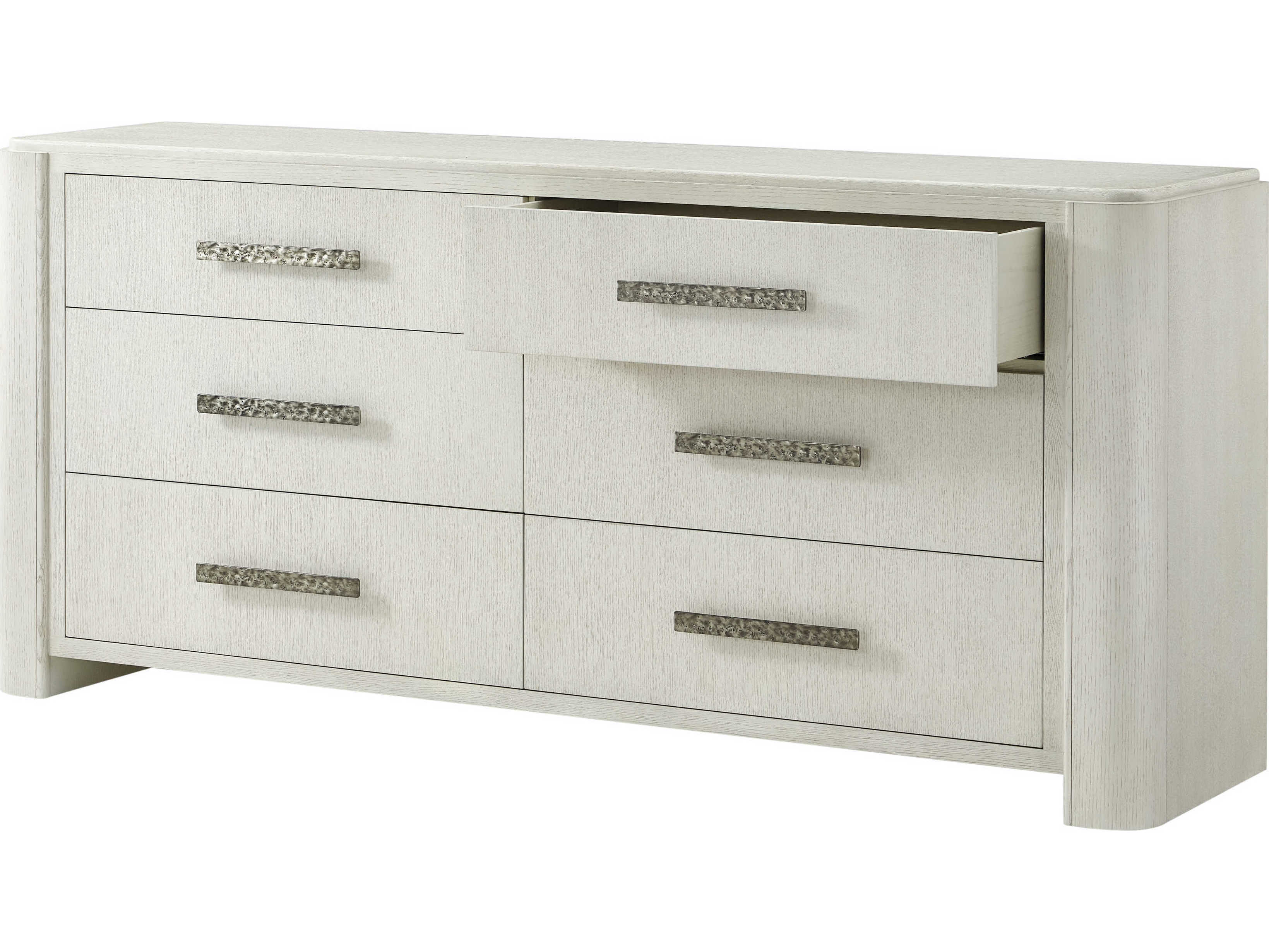 Theodore Alexander Essence 6-Drawers White Solid Wood Double Dresser