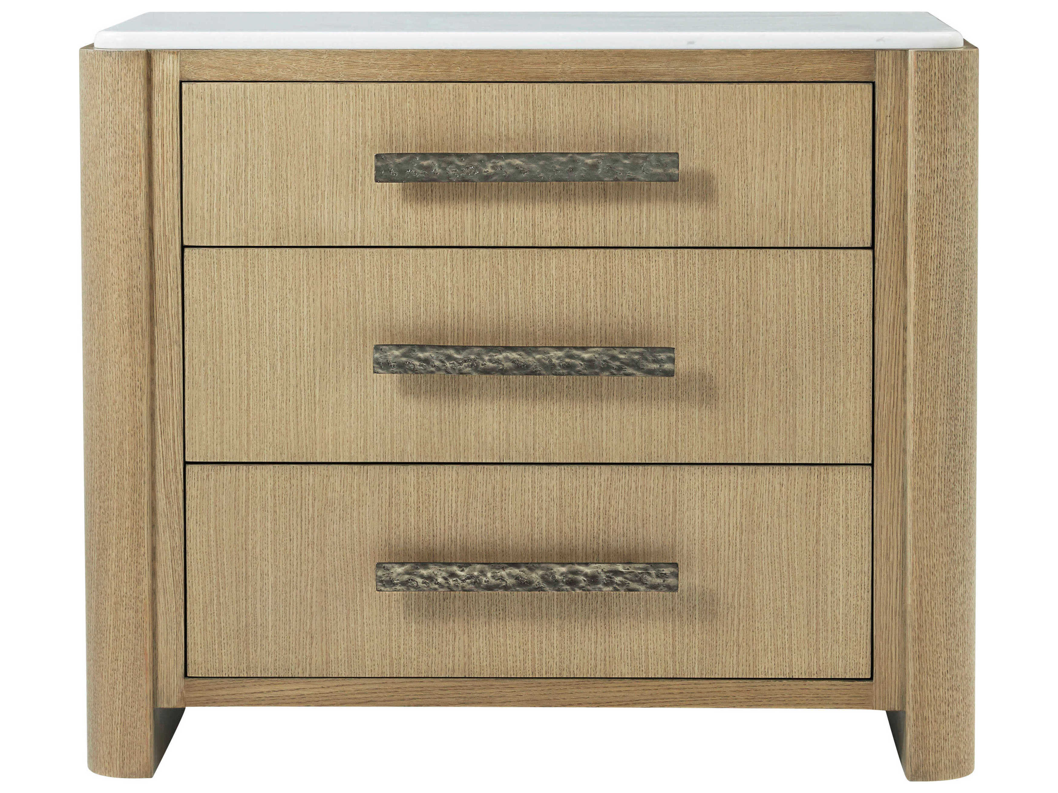 Theodore Alexander Essence 3-Drawers Beige Nightstand