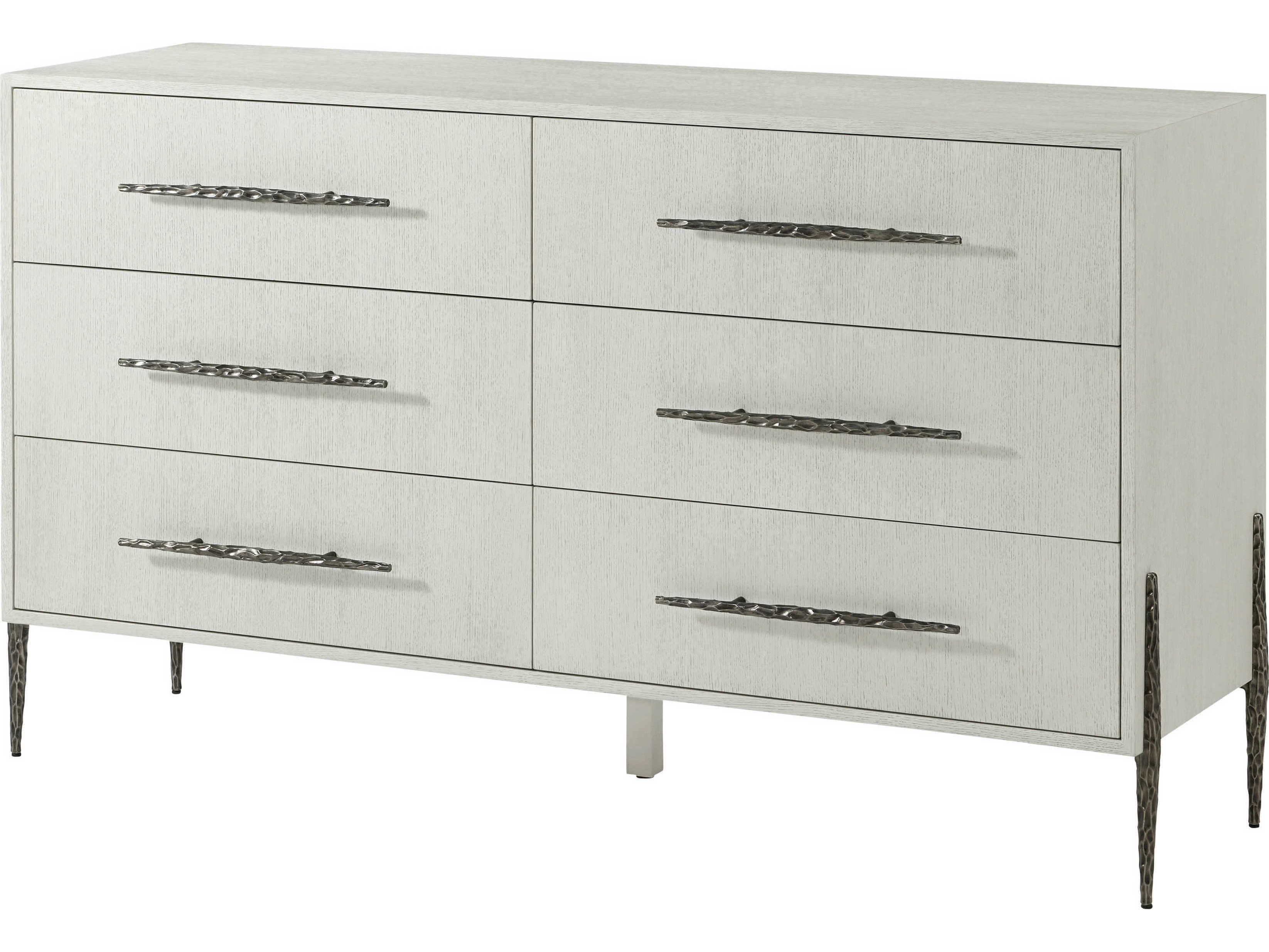 Theodore Alexander Essence 6-Drawers White Solid Wood Double Dresser