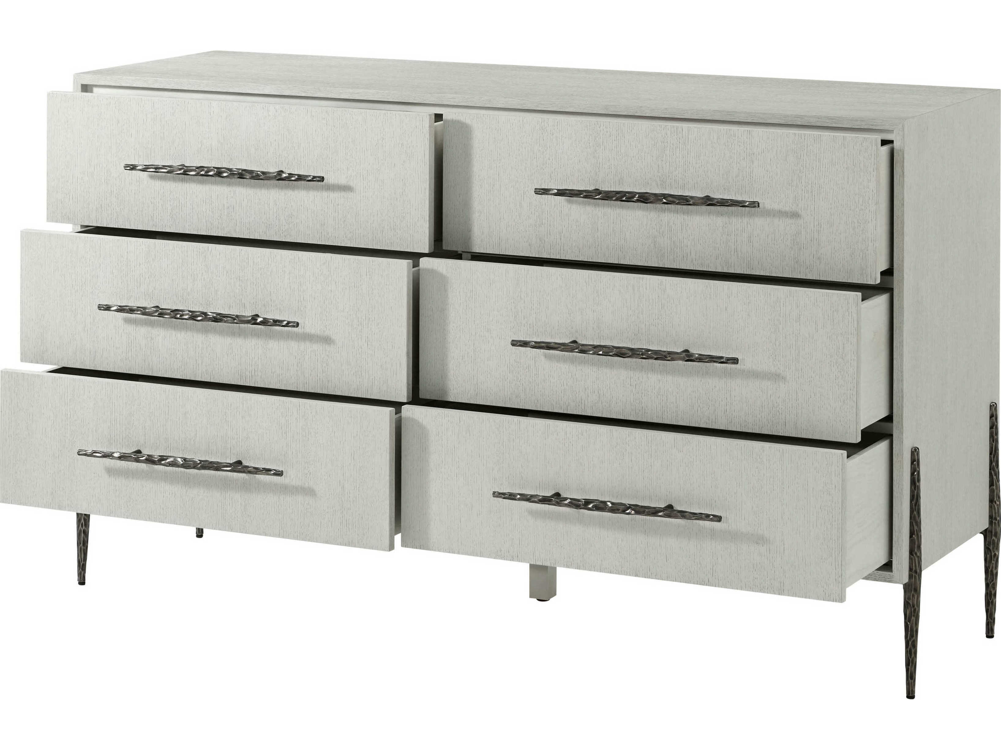 Theodore Alexander Essence 6-Drawers White Solid Wood Double Dresser