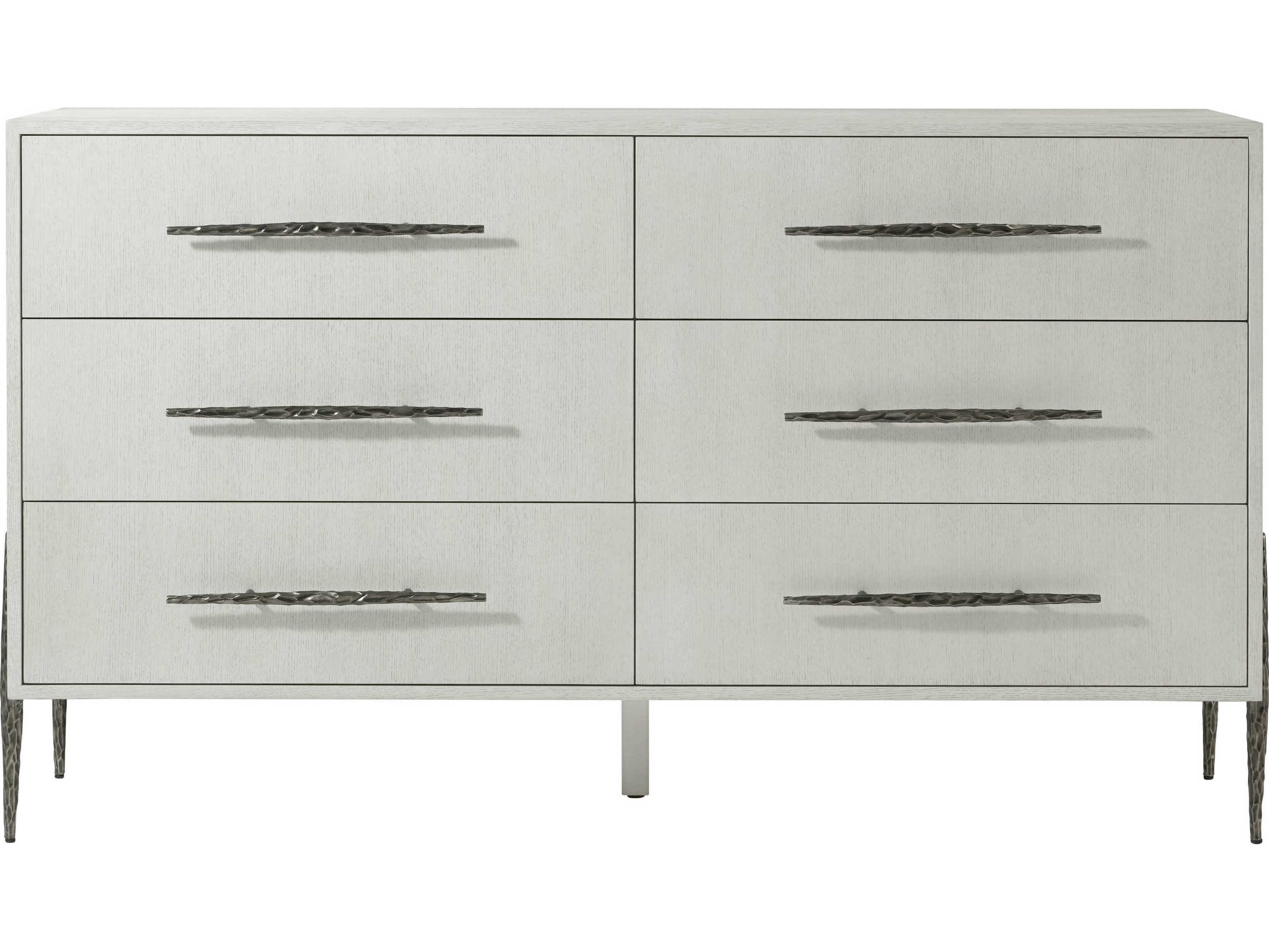Theodore Alexander Essence 6-Drawers White Solid Wood Double Dresser