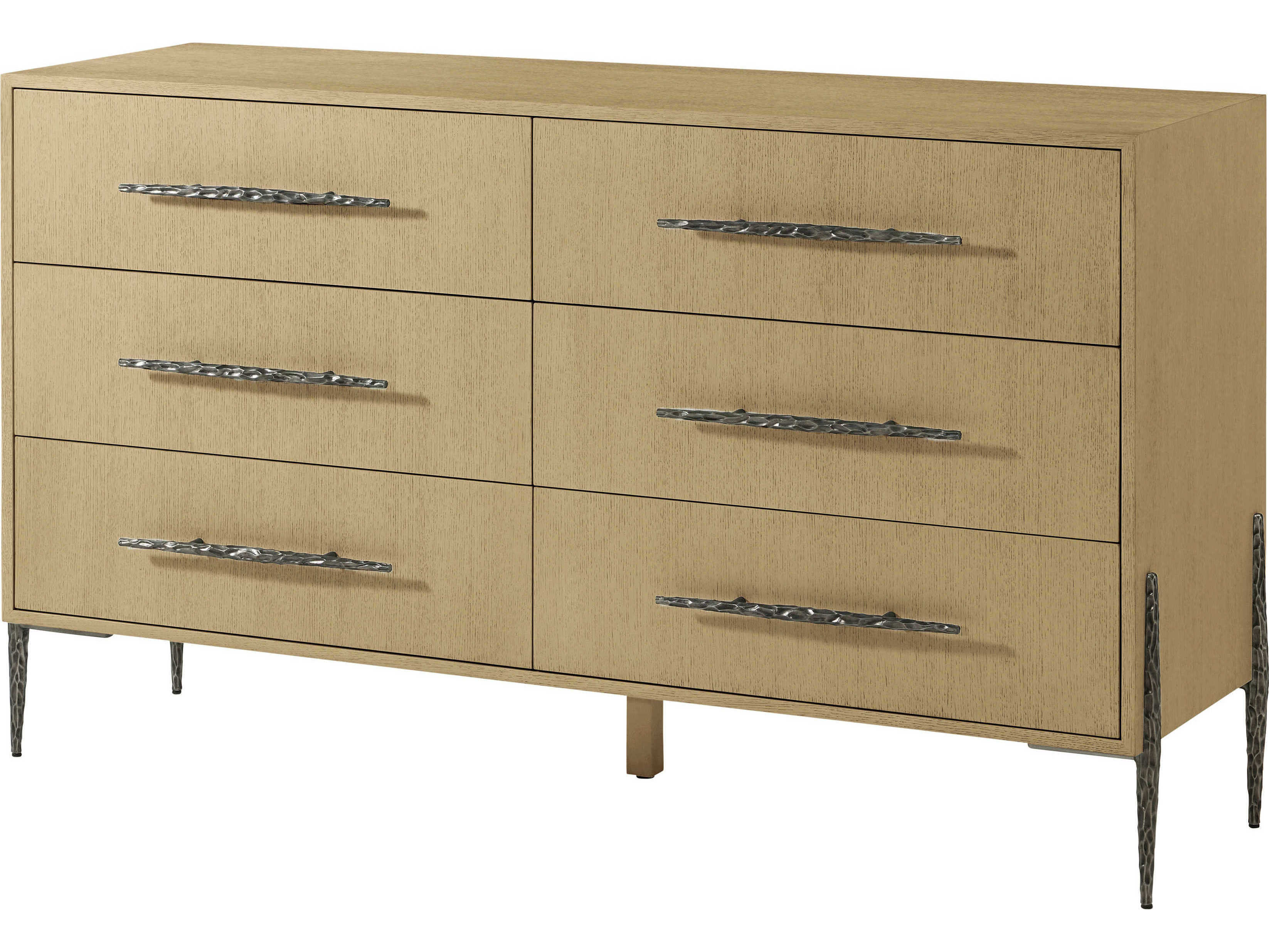 Theodore Alexander Essence 6-Drawers Beige Solid Wood Double Dresser