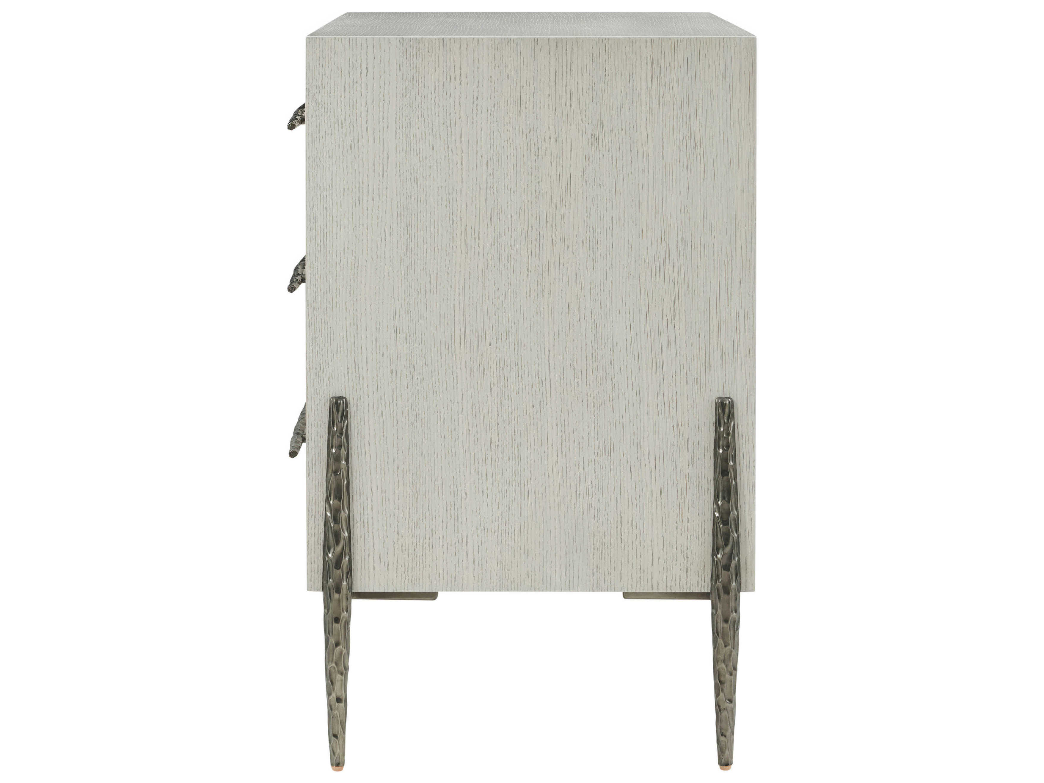 Theodore Alexander Essence 3-Drawers White Nightstand