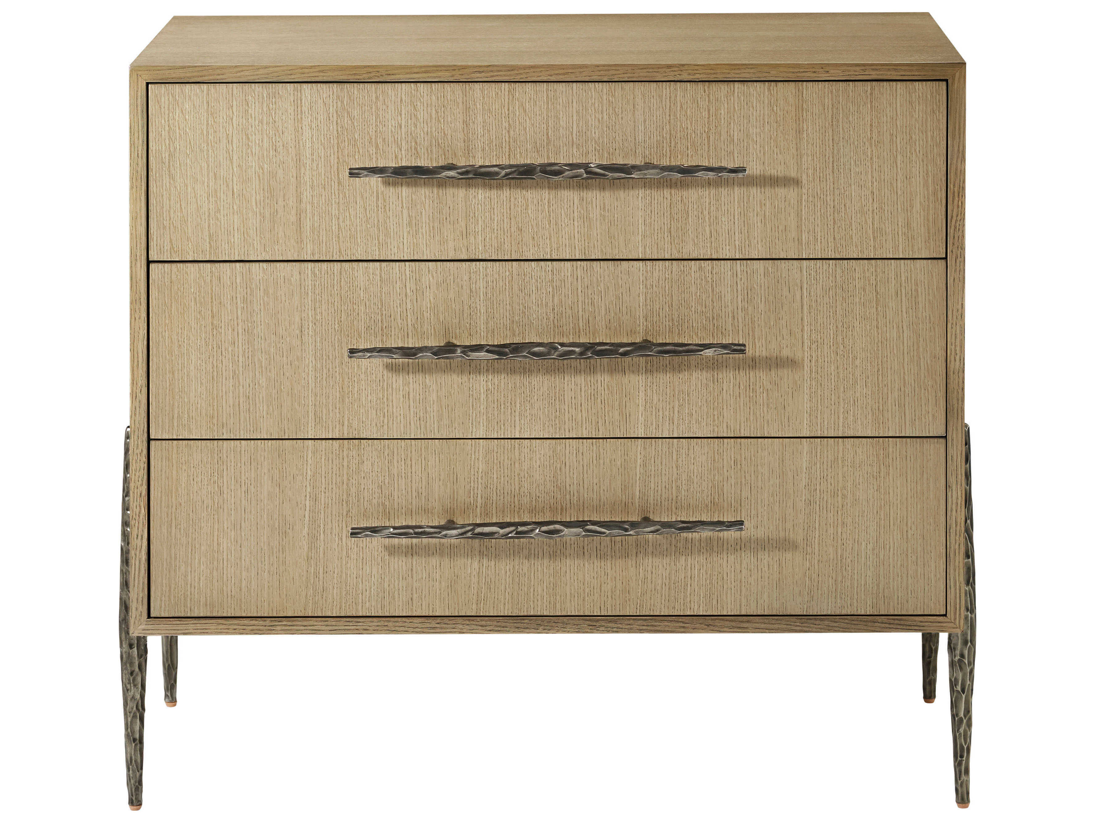 Theodore Alexander Essence 3-Drawers Beige Nightstand