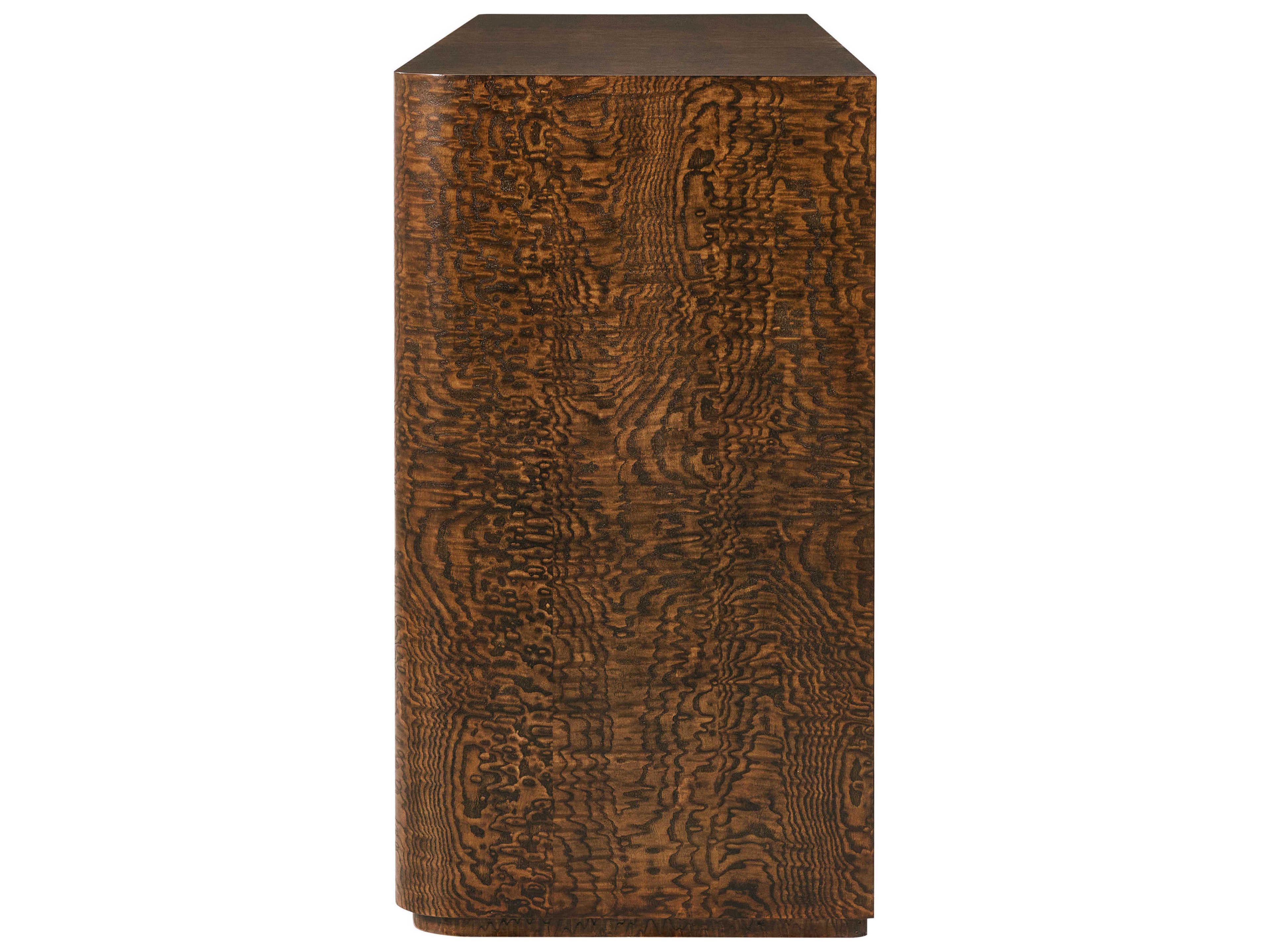 Theodore Alexander Kesden 9-Drawers Pyramid Brown Triple Dresser