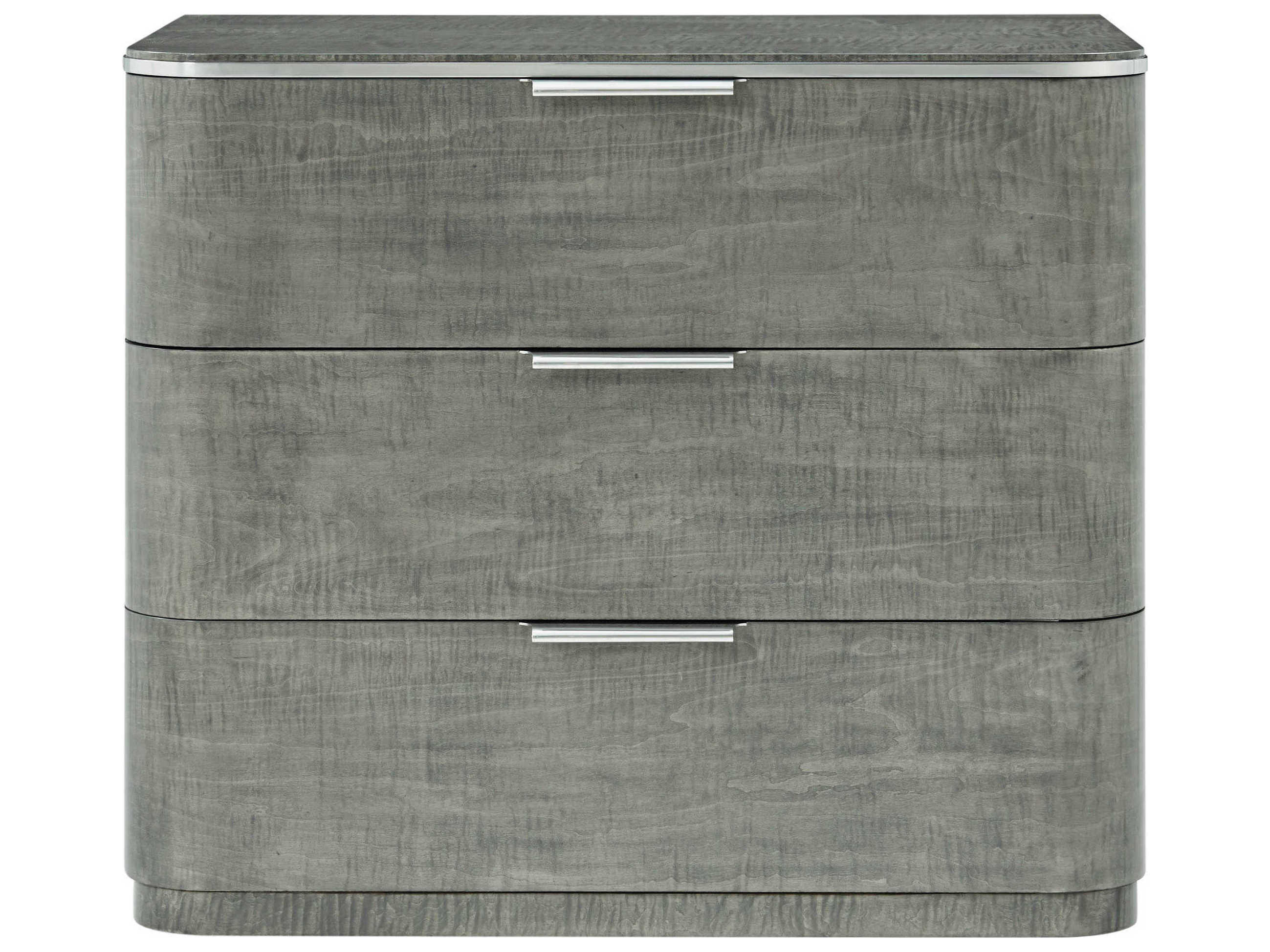 Theodore Alexander Hudson 3-Drawers Gray Nightstand