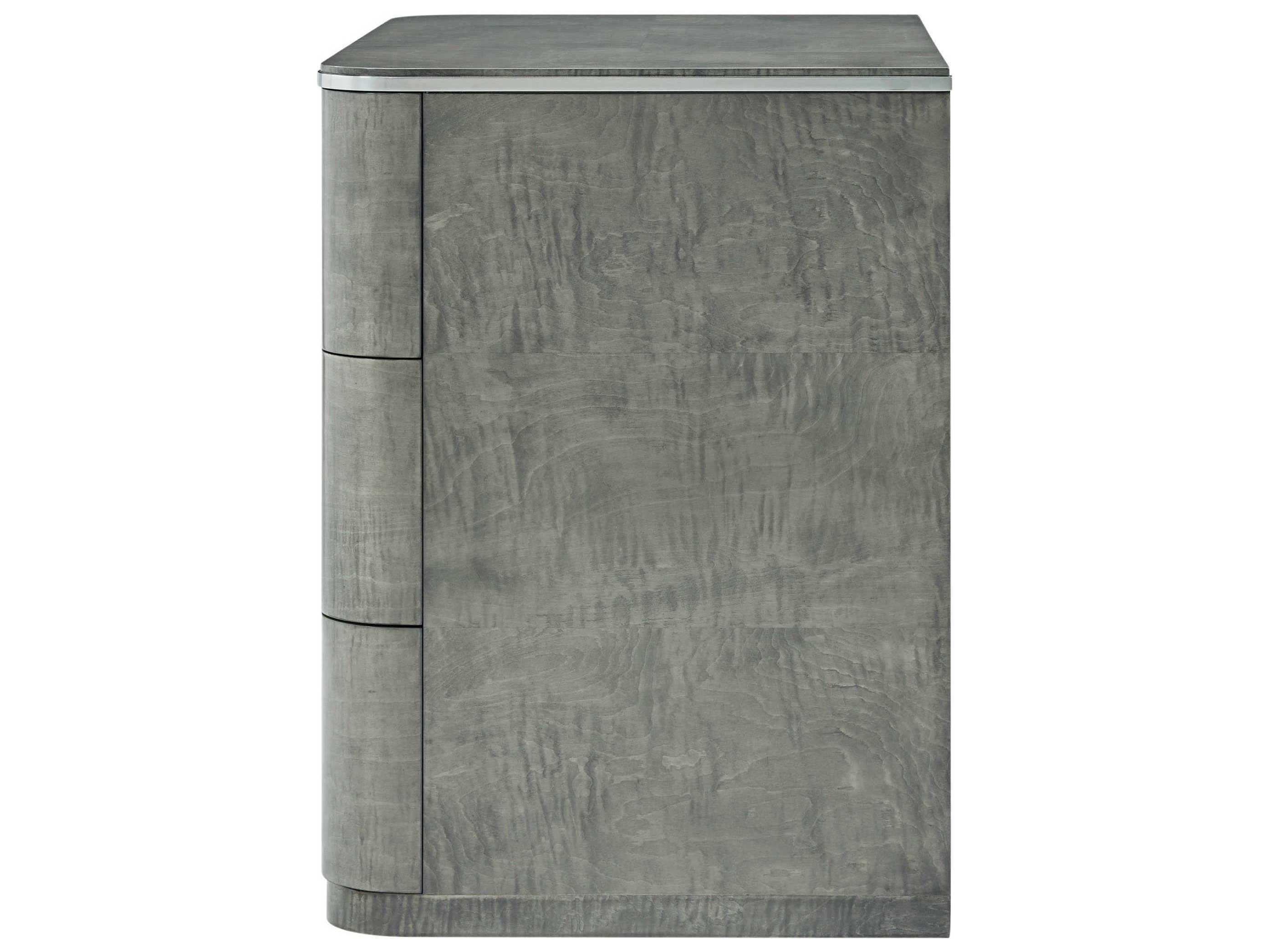 Theodore Alexander Hudson 3-Drawers Gray Nightstand