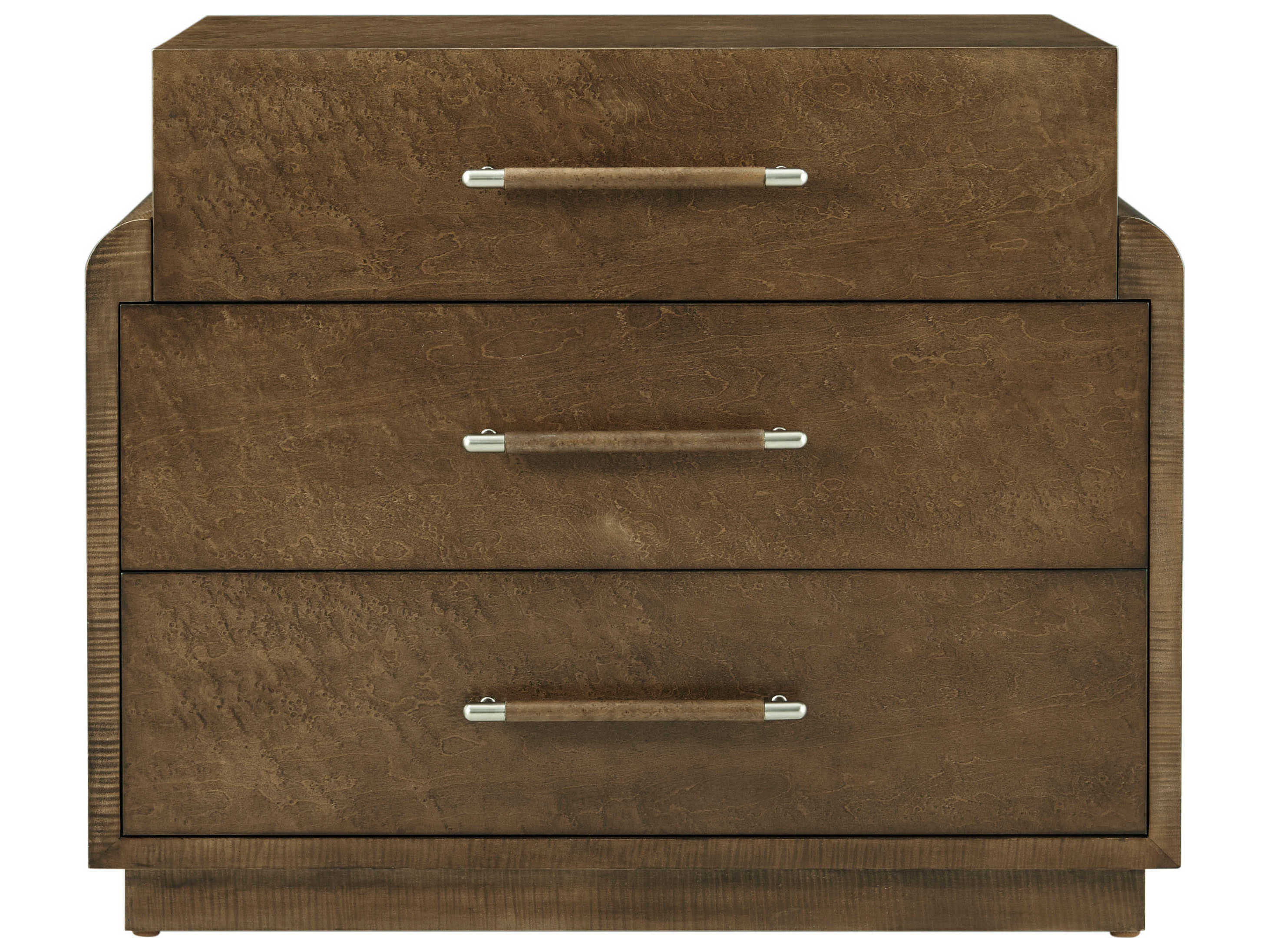Theodore Alexander Origins 3-Drawers Brown Nightstand
