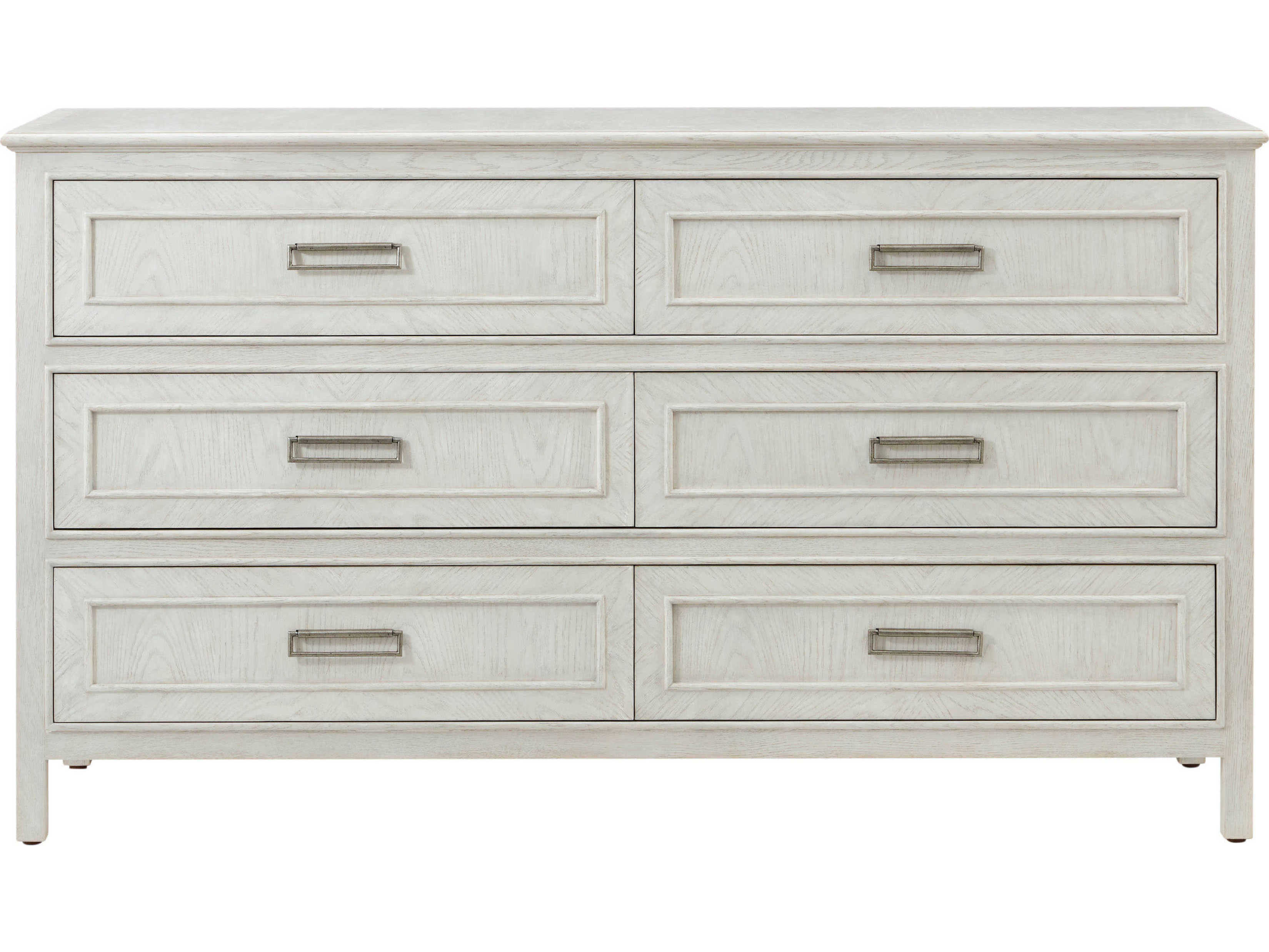 Theodore Alexander Surrey 6-Drawers White Solid Wood Double Dresser