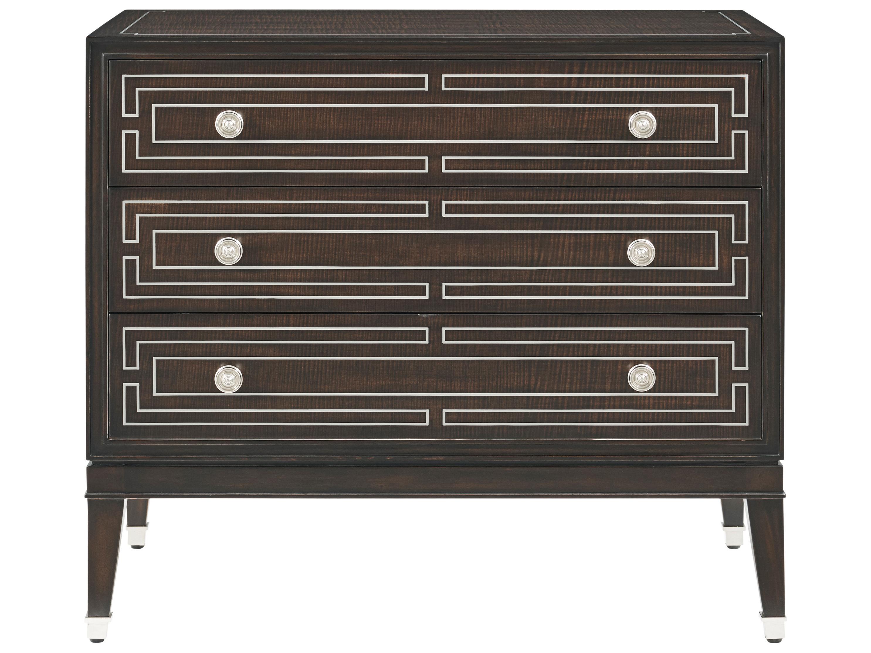 Theodore Alexander Spencer London 3-Drawers Brown Nightstand