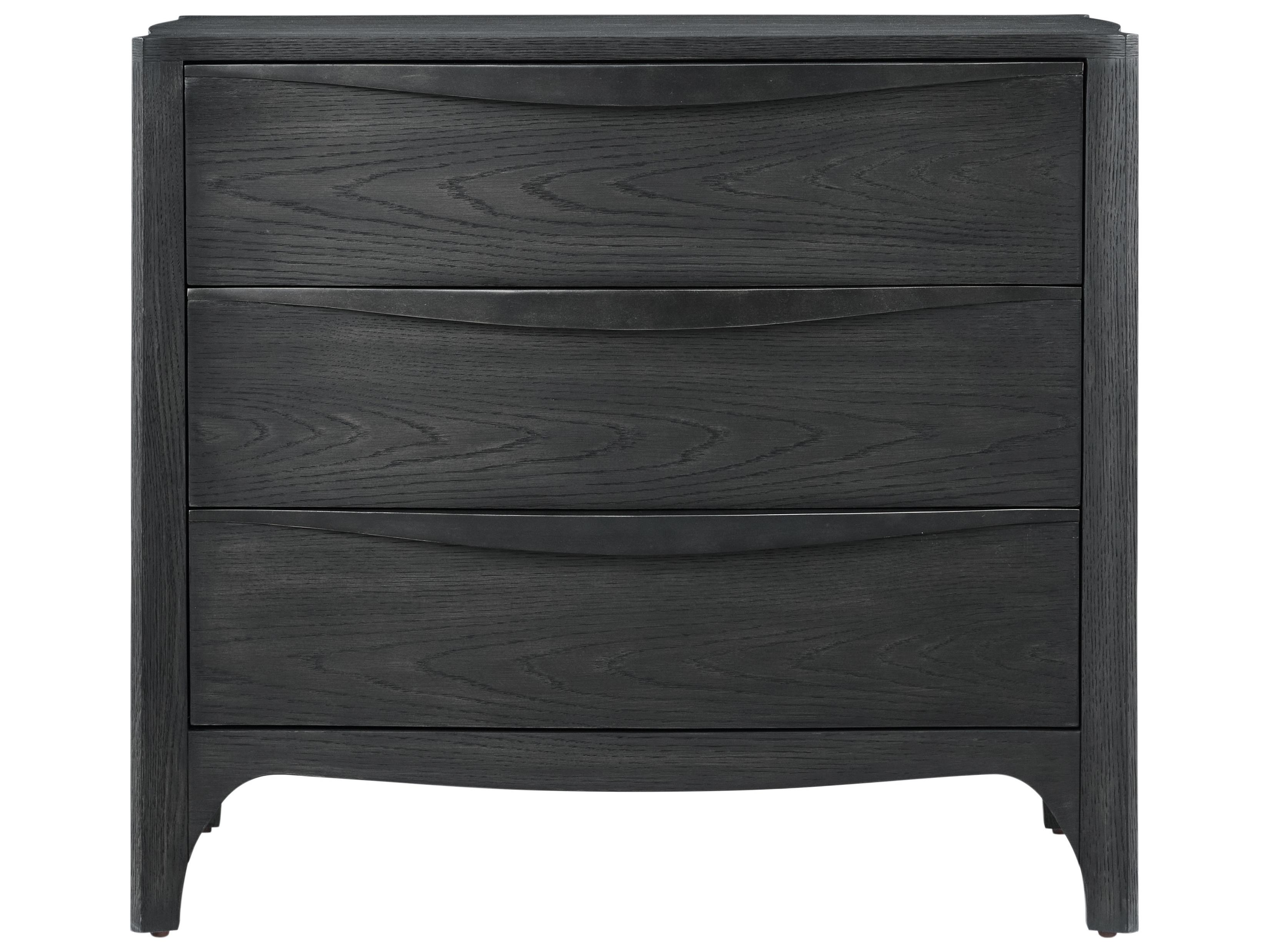 Theodore Alexander Rome 3-Drawers Gray Solid Wood Nightstand