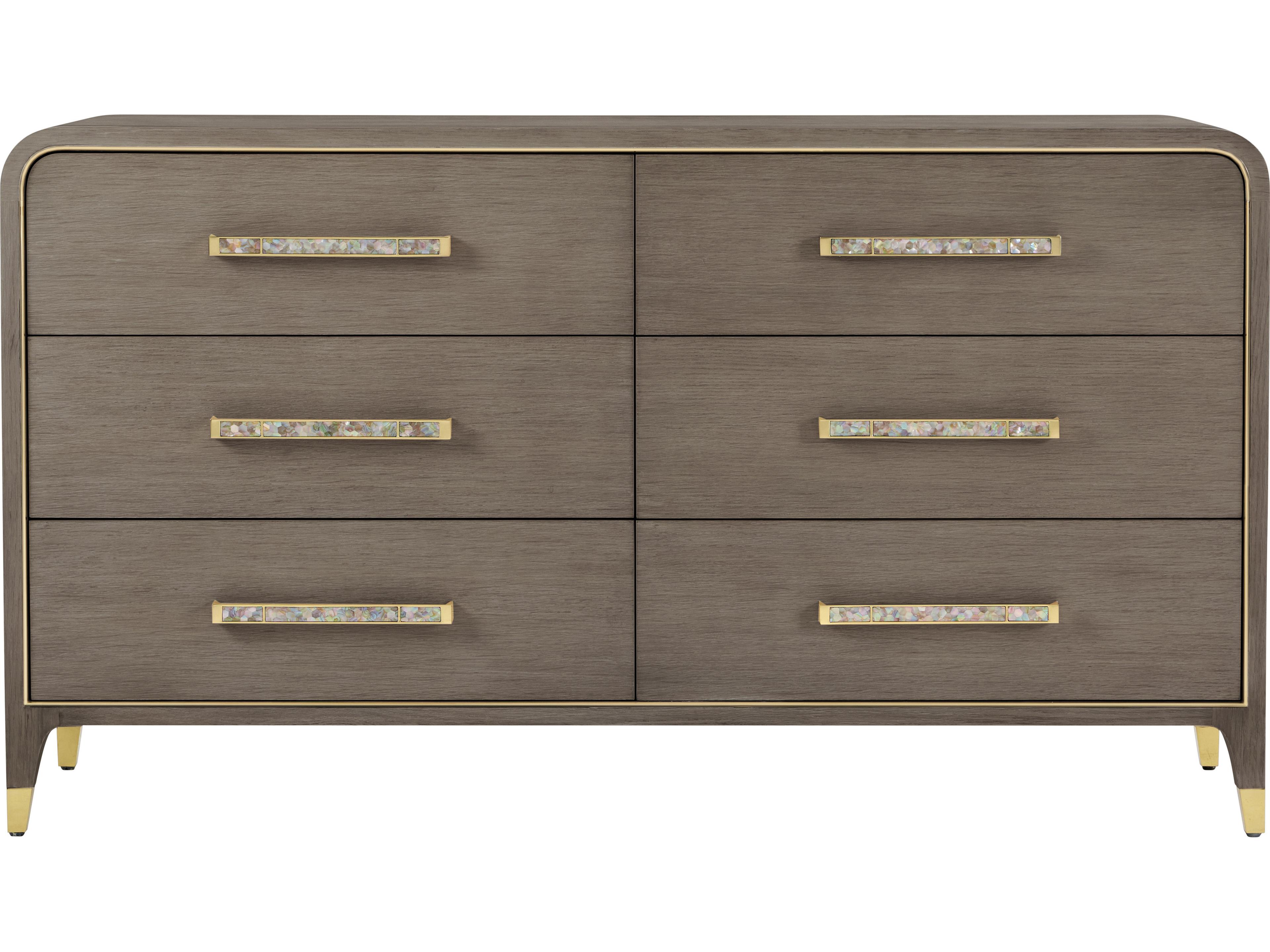 Theodore Alexander Judith Leiber Couture 6-Drawers Gray Double Dresser