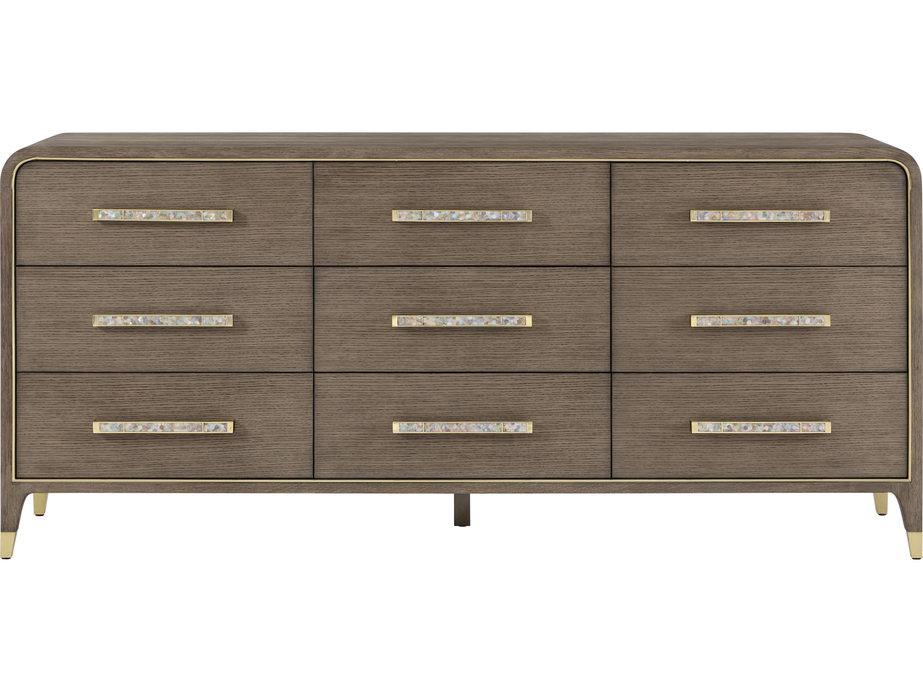 Theodore Alexander Judith Leiber Couture 6-Drawers Gray Double Dresser