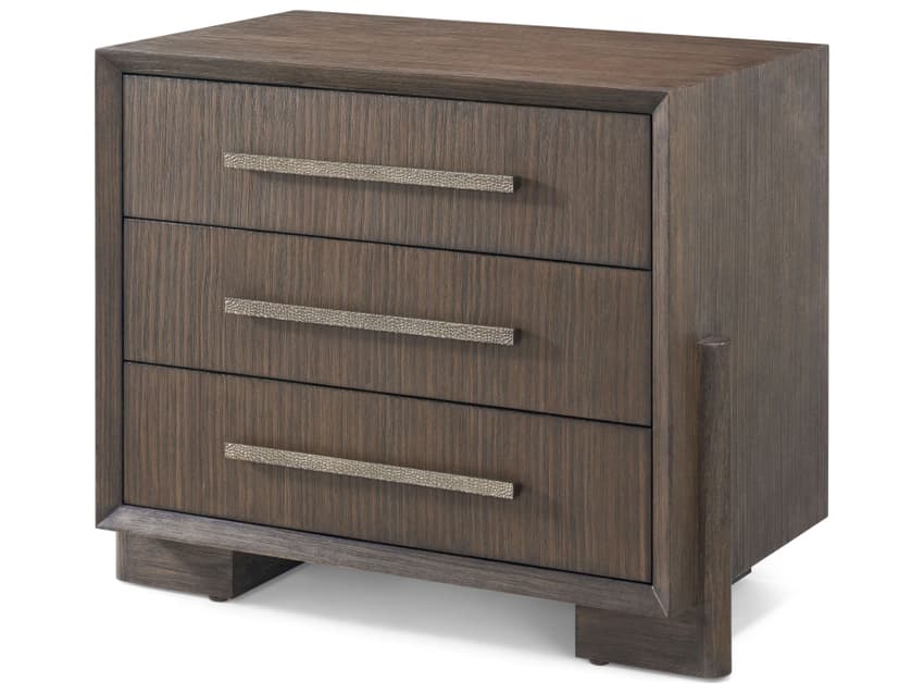 Theodore Alexander Urbane 3-Drawers Gray Nightstand