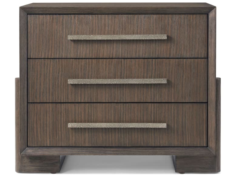 Theodore Alexander Urbane 3-Drawers Gray Nightstand