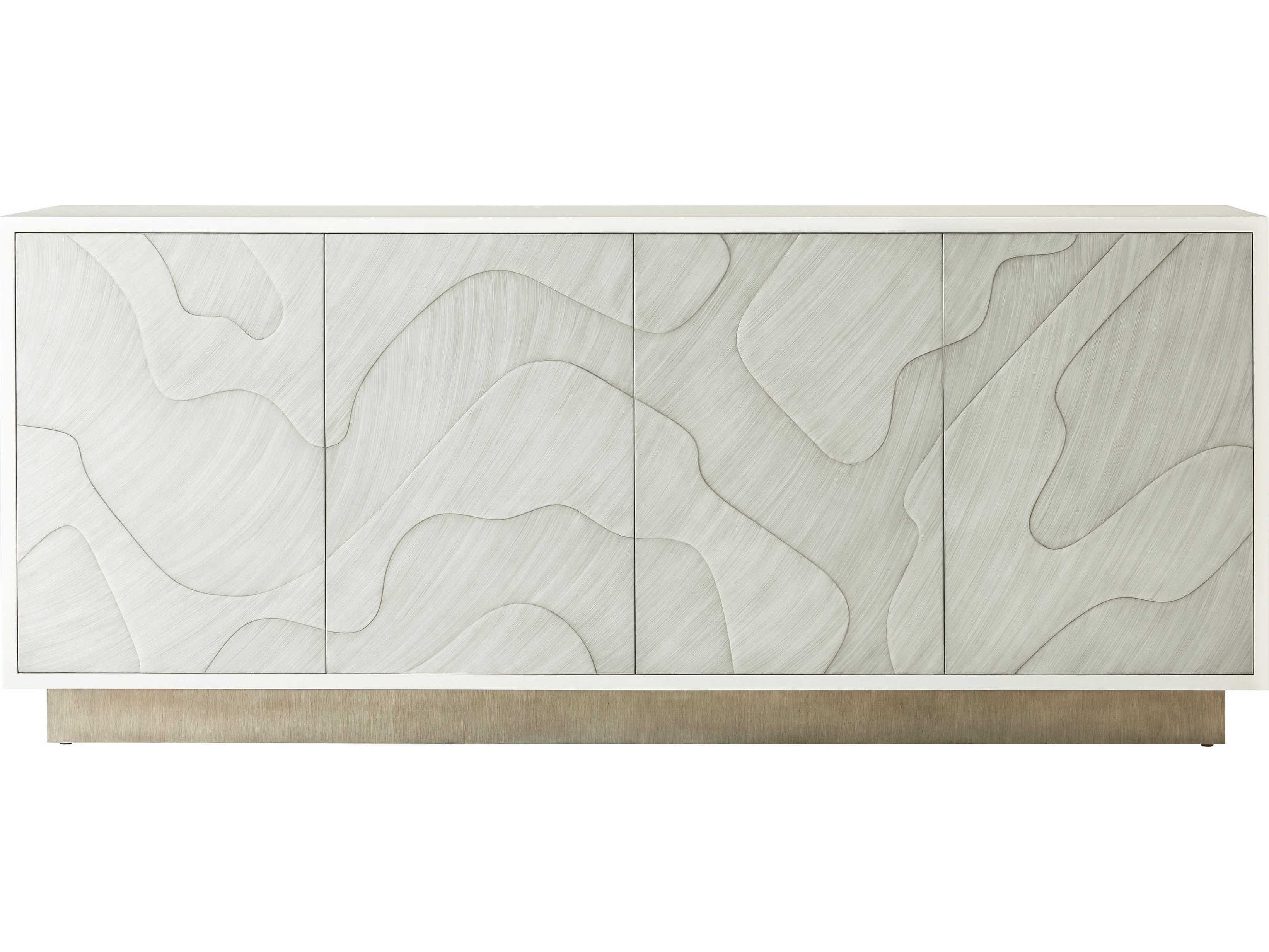 Theodore Alexander Ta Originals 82" Amaretti Brushed Pewter Onda Sideboard