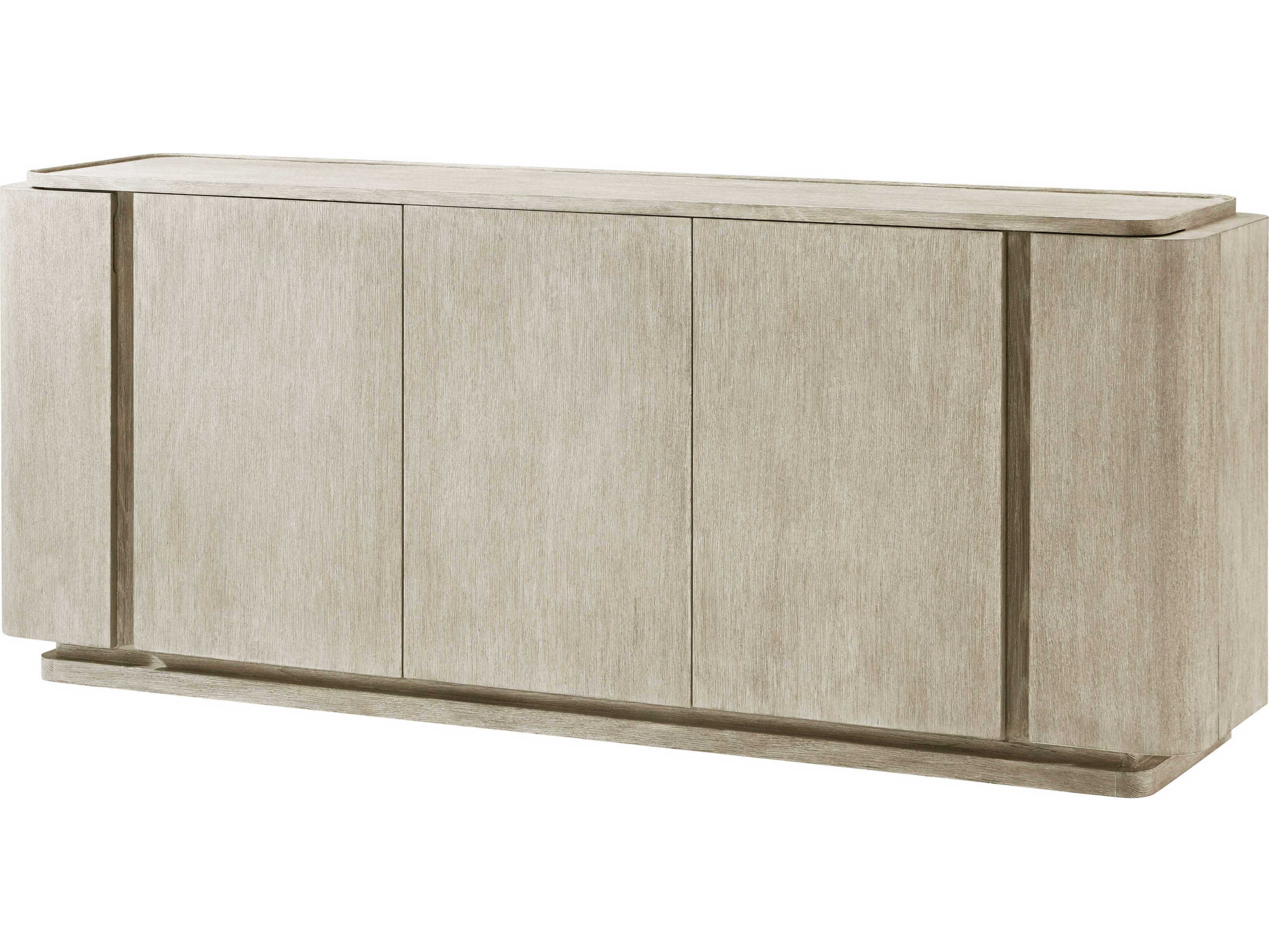 Theodore Alexander Repose 78" Solid Wood Grey Oak Sideboard
