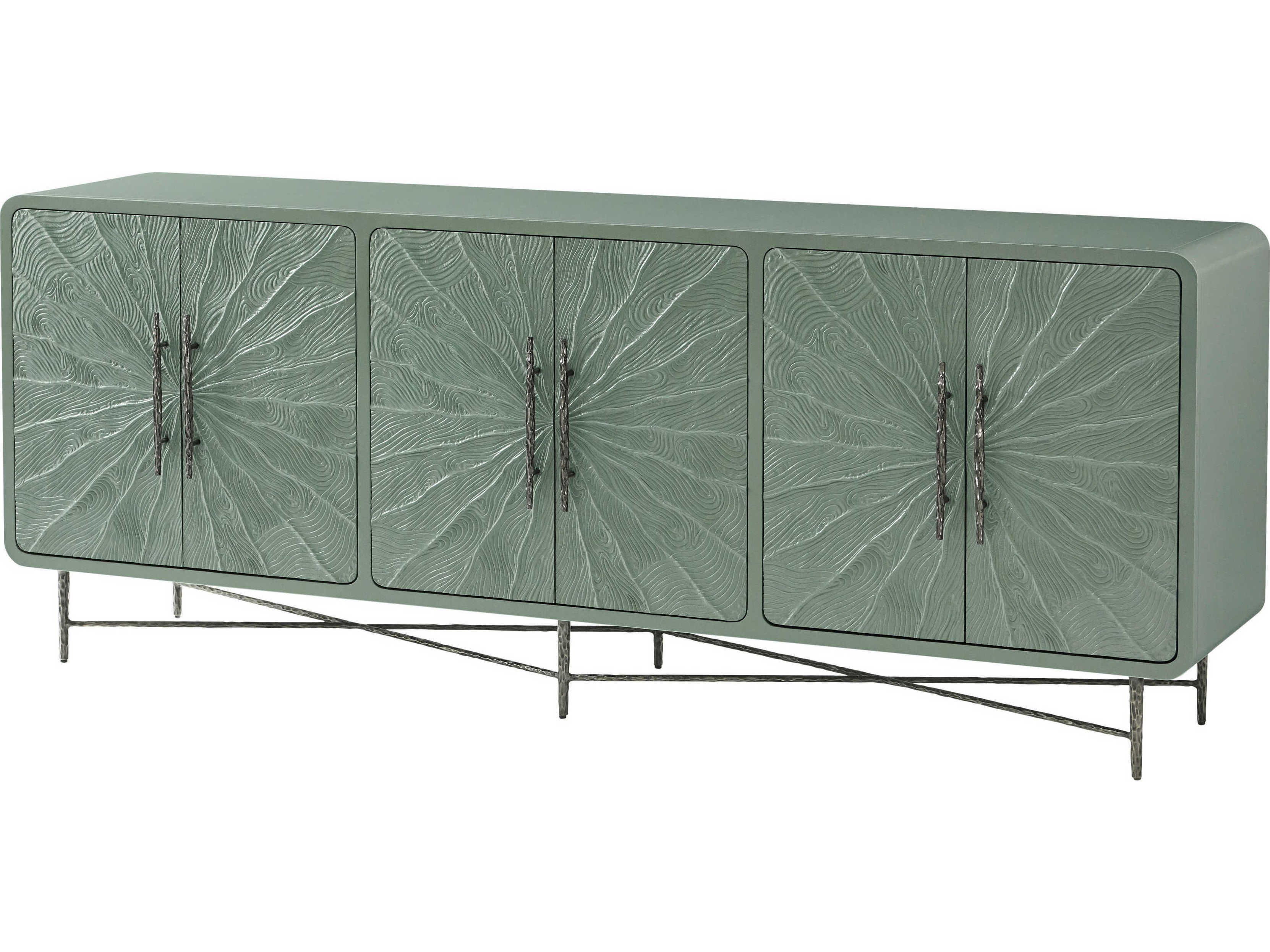 Theodore Alexander Essence 90" Solid Wood Rose Pine Media Cabinet