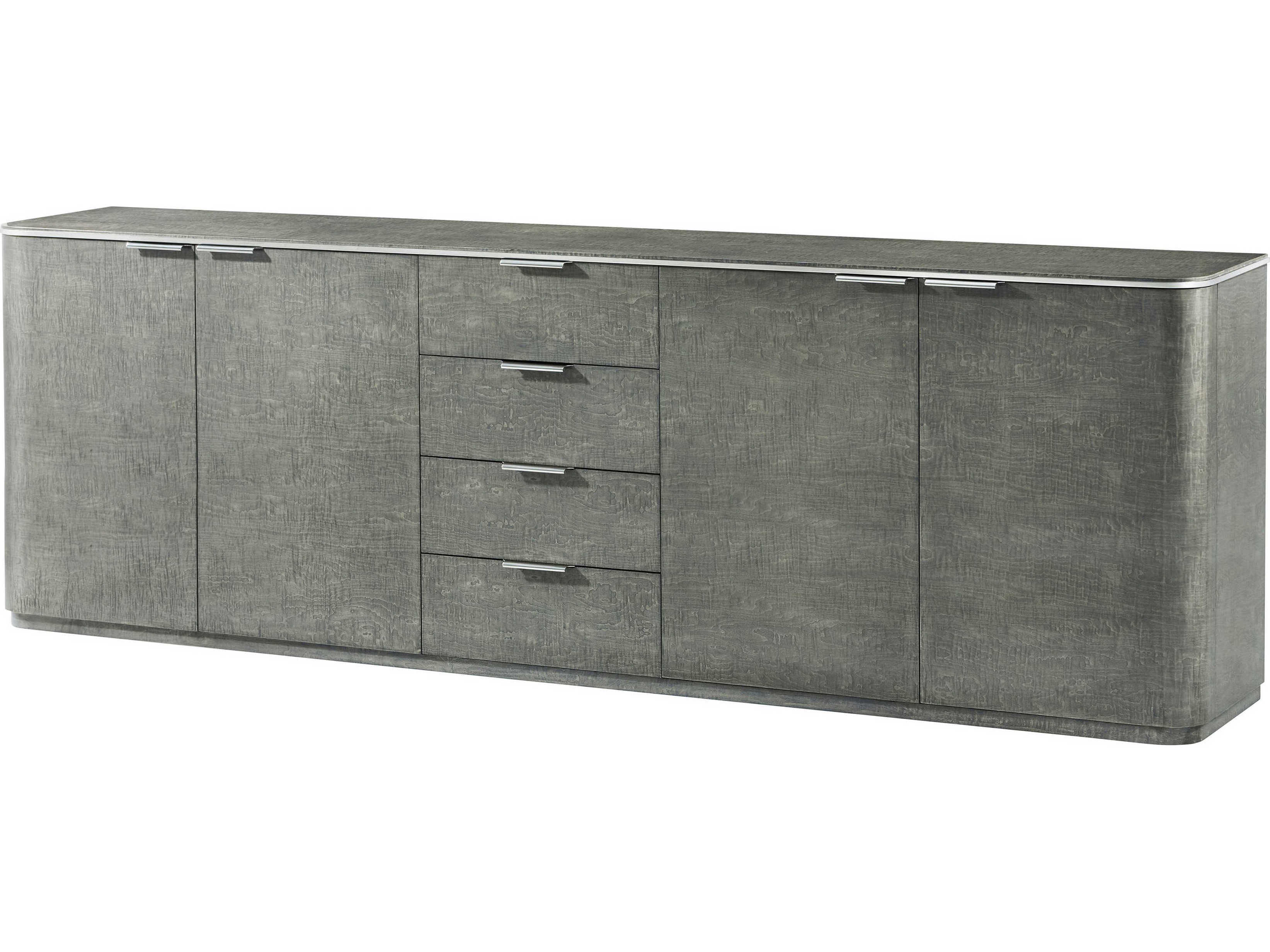 Theodore Alexander Hudson 100" Pebble Grey Sideboard