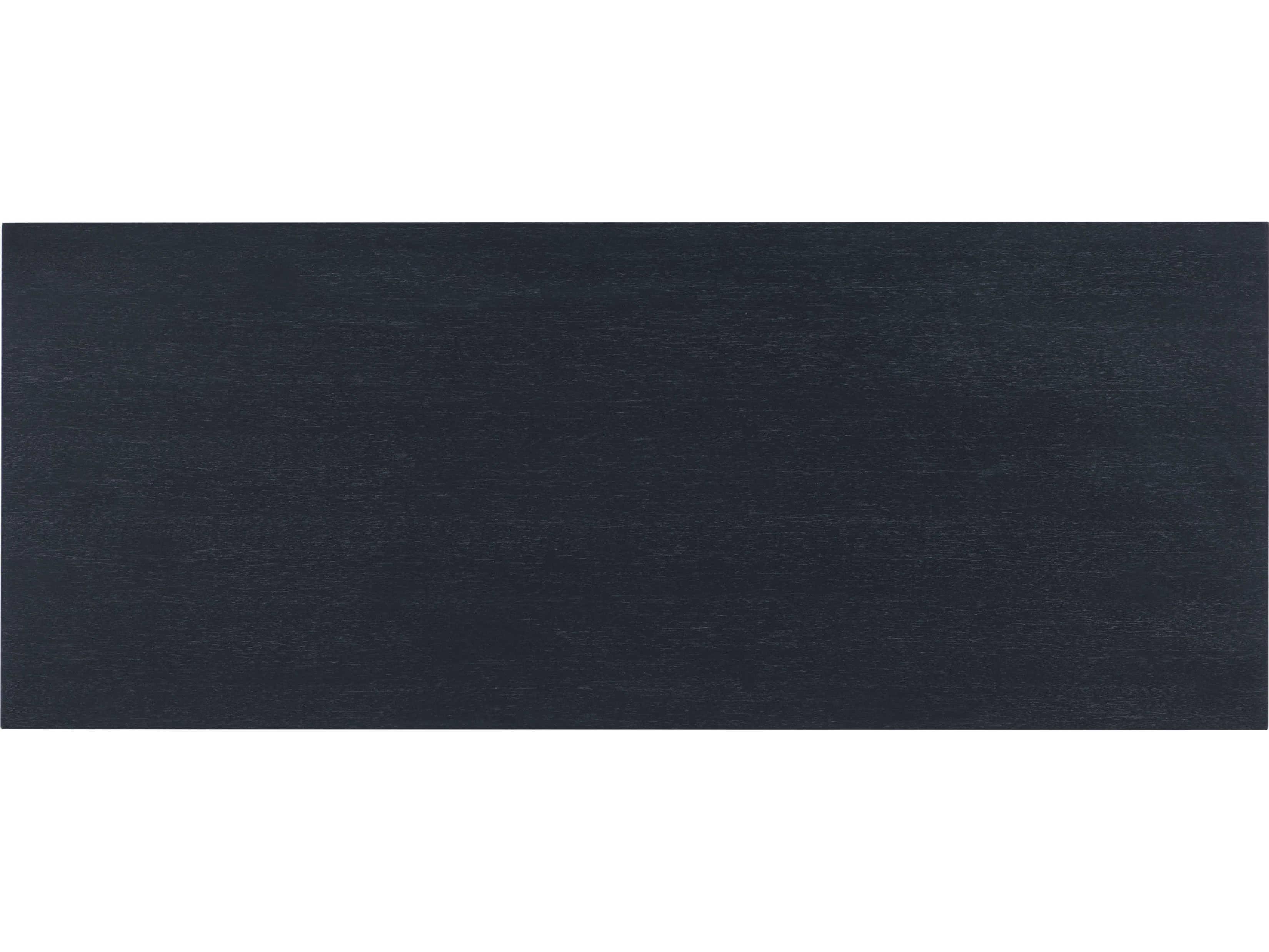 Theodore Alexander Origins Black Lacquer Blue Mahogany Wood Accent Chest