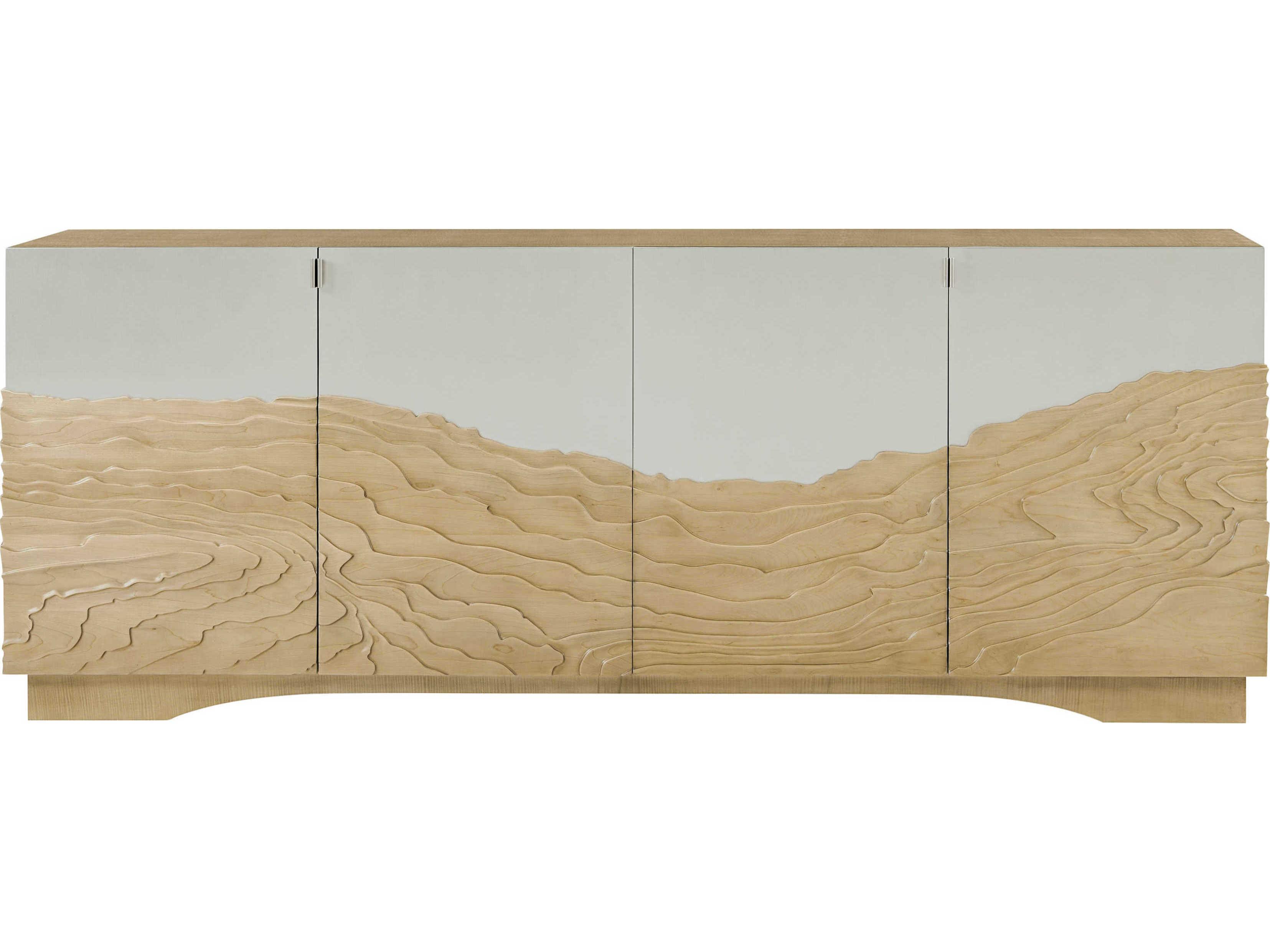Theodore Alexander Origins 84" Sycamore Wood Wooden Citrine Strata Sideboard