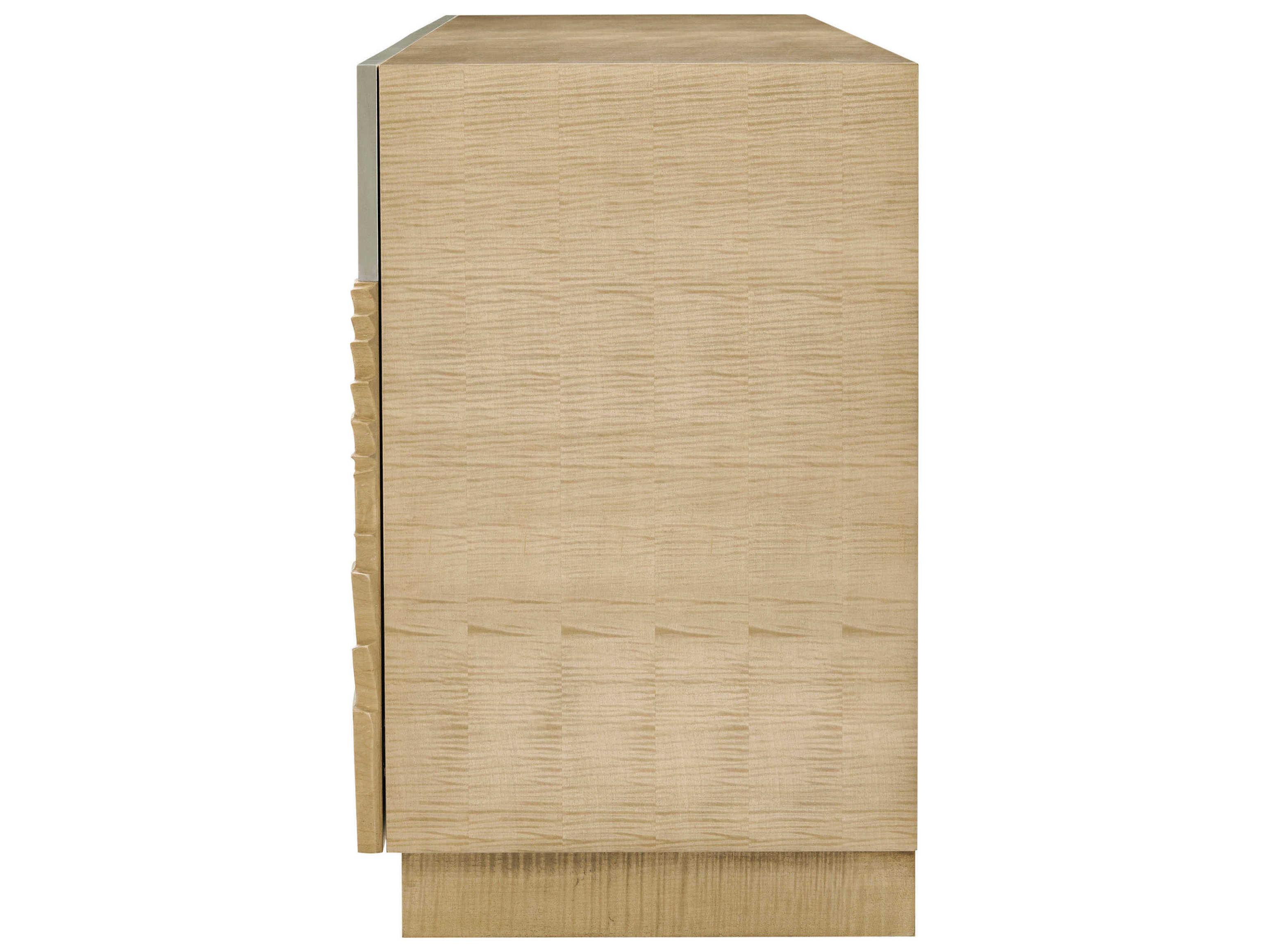 Theodore Alexander Origins 84" Sycamore Wood Wooden Citrine Strata Sideboard