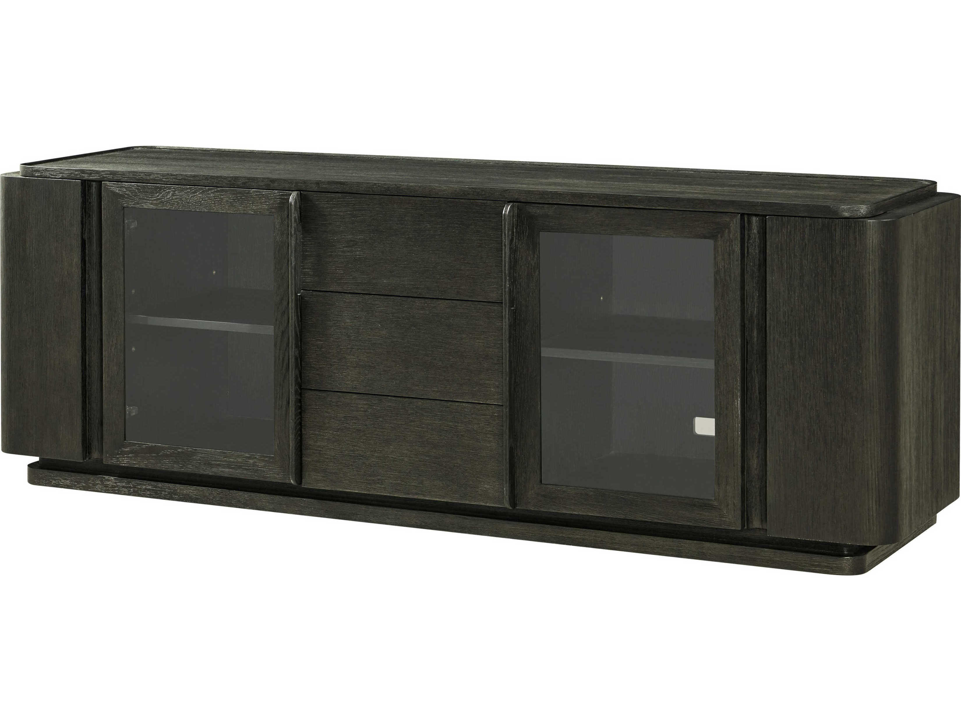 Theodore Alexander Repose 80" Charcoal Oak Media Console
