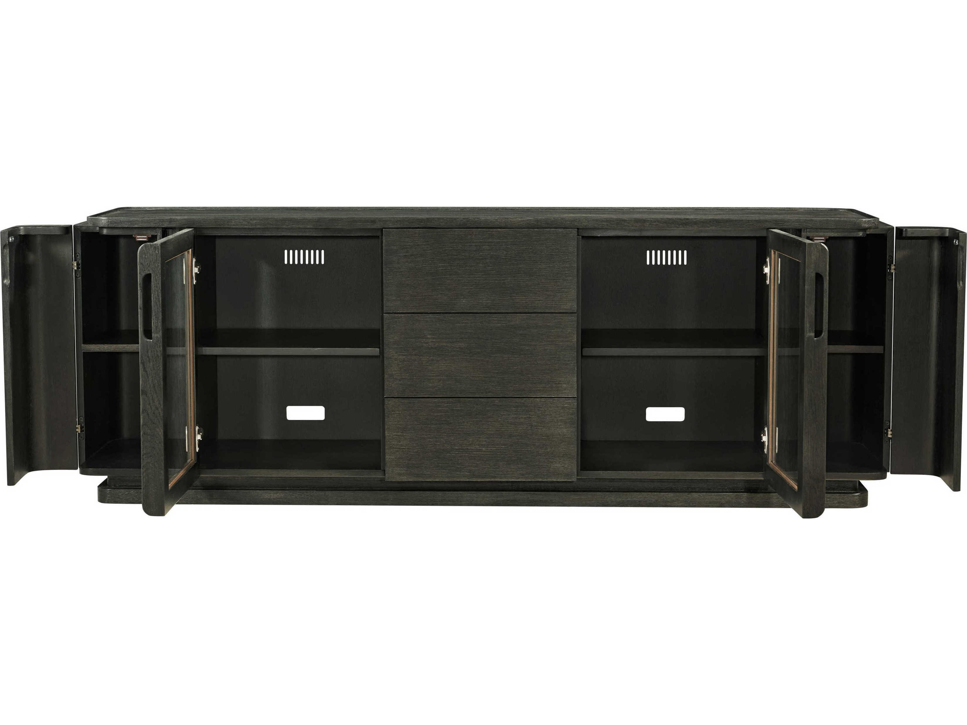 Theodore Alexander Repose 80" Charcoal Oak Media Console