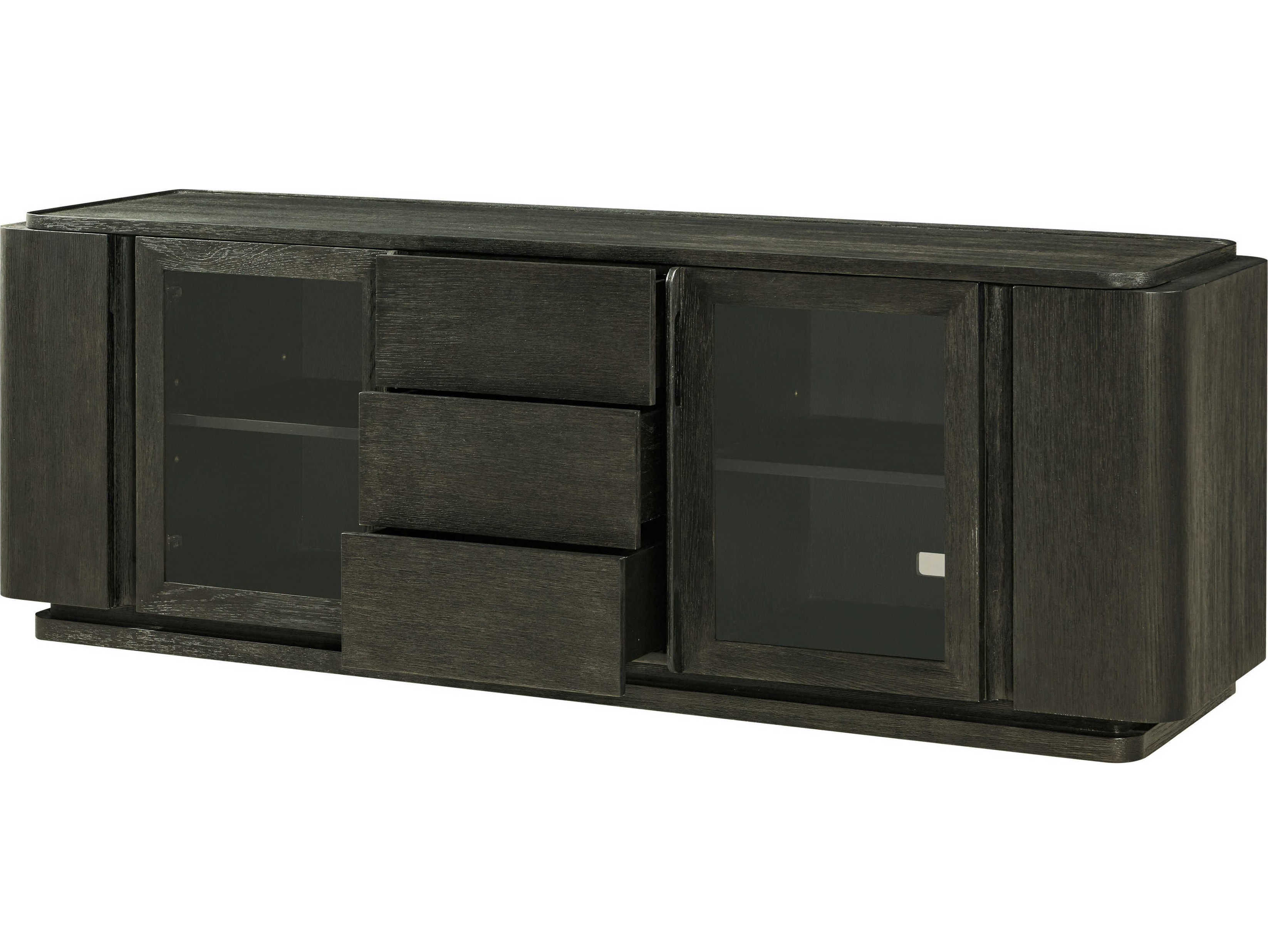 Theodore Alexander Repose 80" Charcoal Oak Media Console