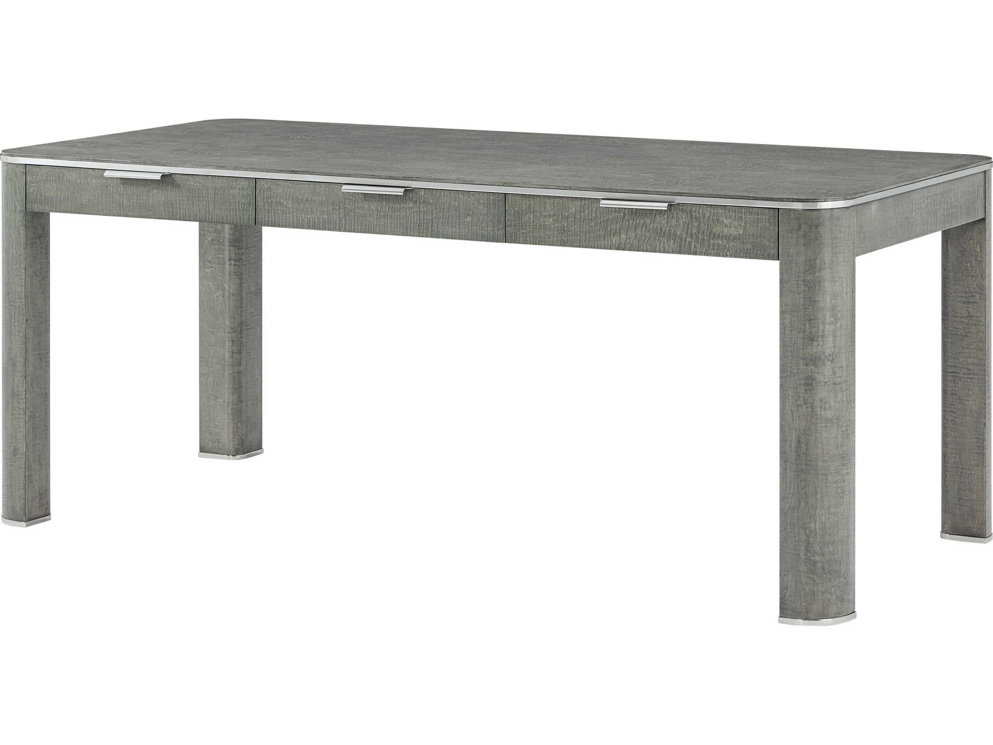 Theodore Alexander Hudson Pebble Grey Maple Wood Writing Desk