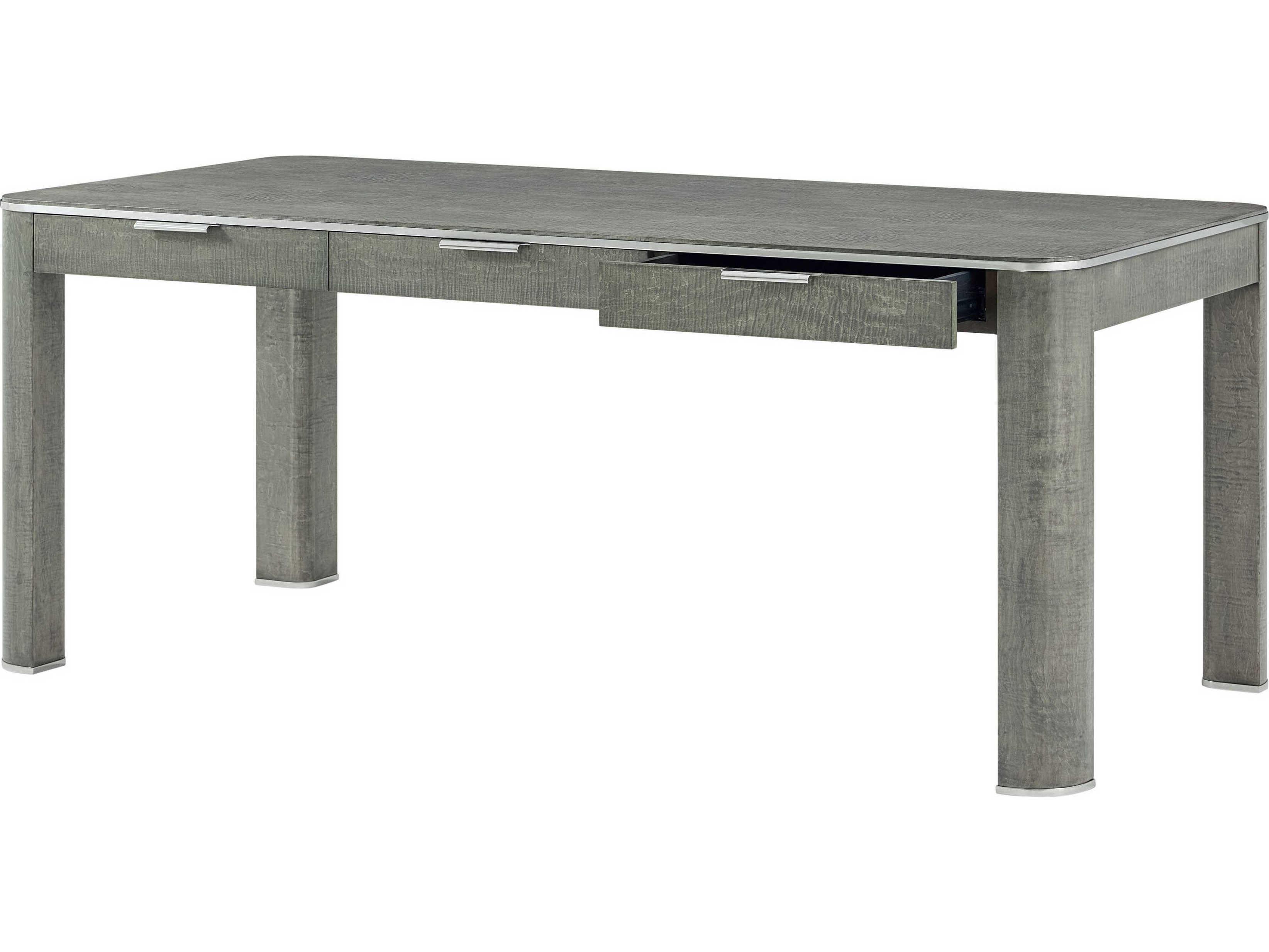 Theodore Alexander Hudson Pebble Grey Maple Wood Writing Desk