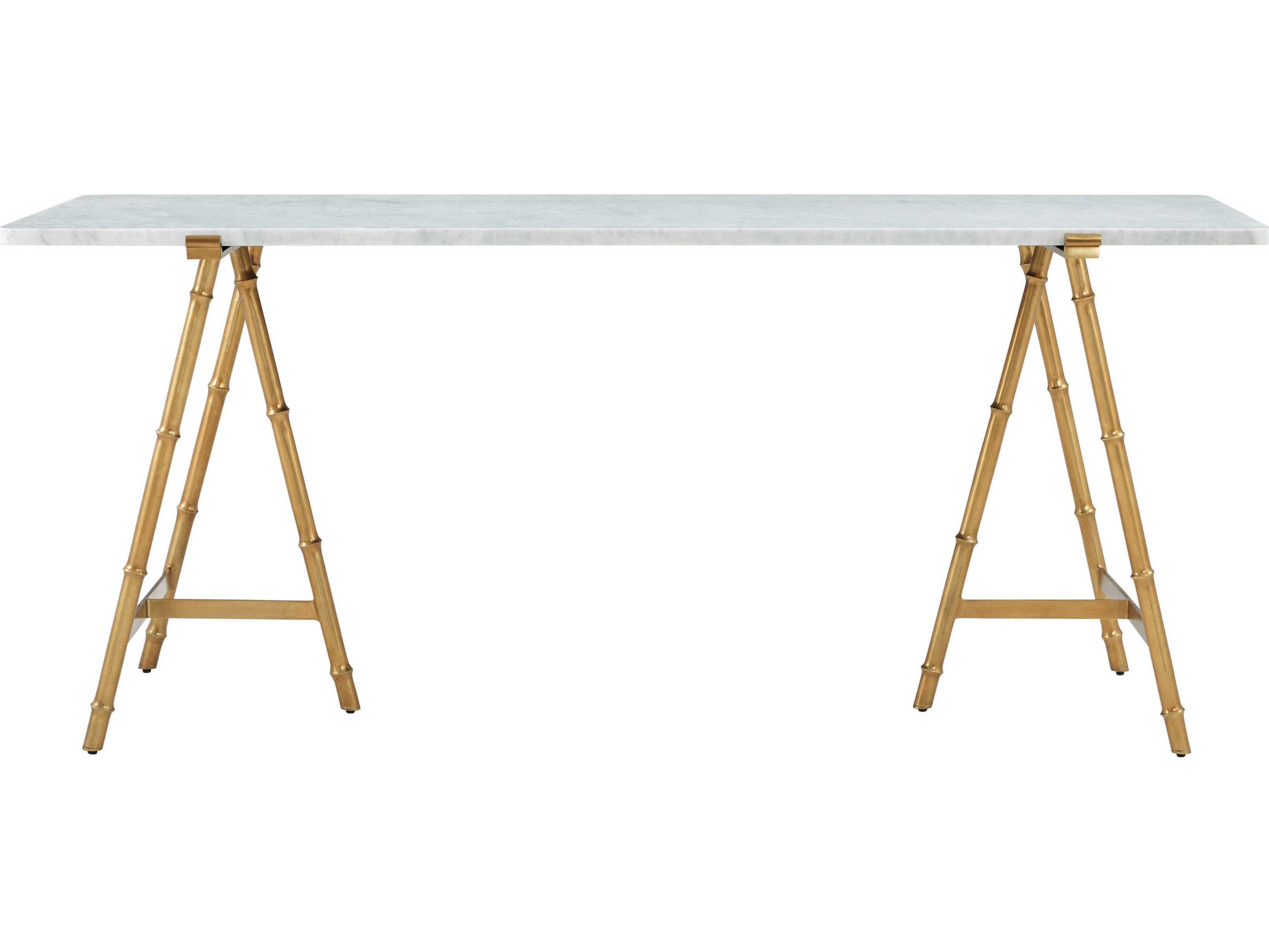 Theodore Alexander Kesden Brass Gold Computer Desk