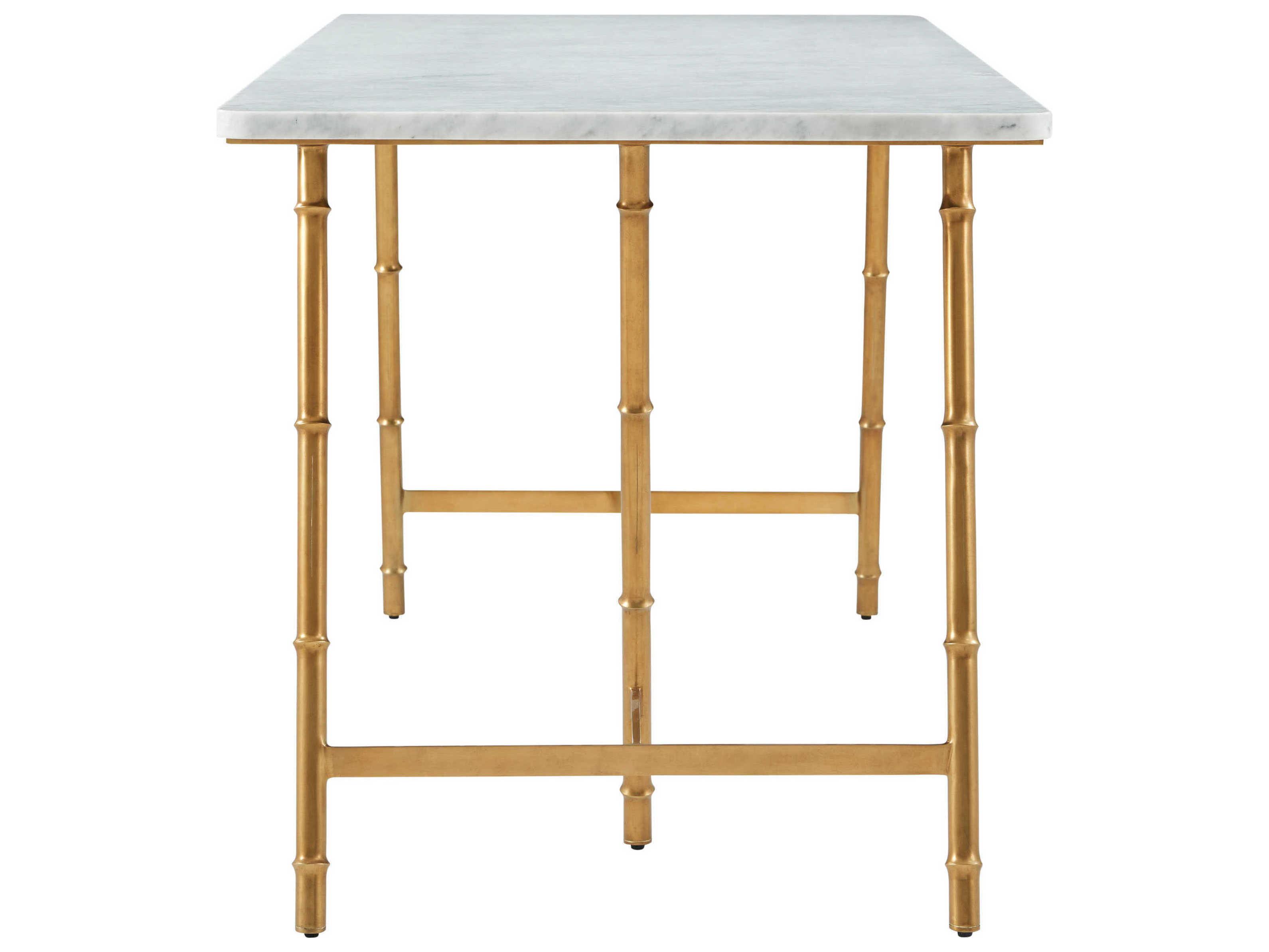 Theodore Alexander Kesden Brass Gold Computer Desk