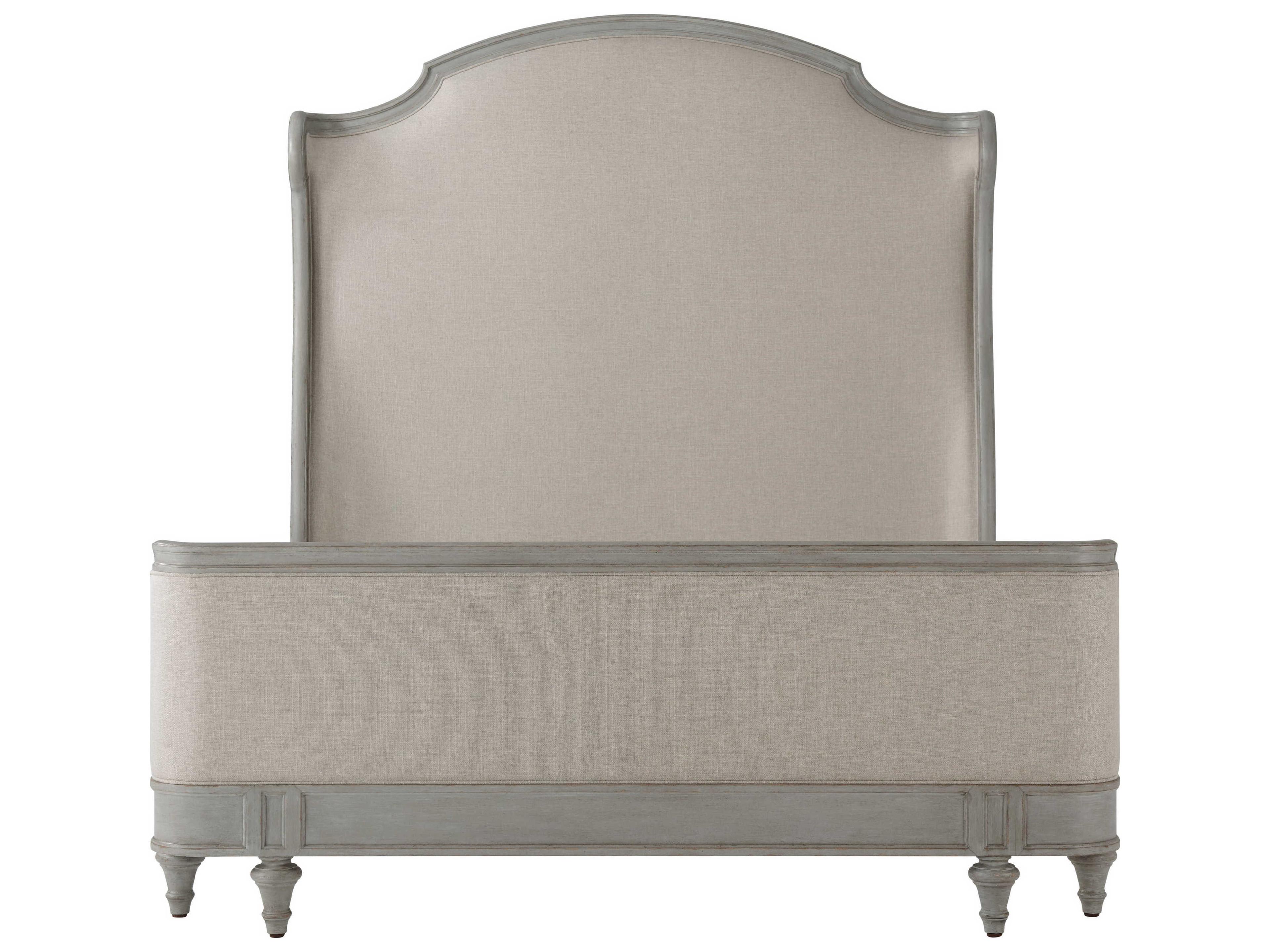 Theodore Alexander Tavel The Madeleine Elsa Gray Beech Wood Queen Panel Bed
