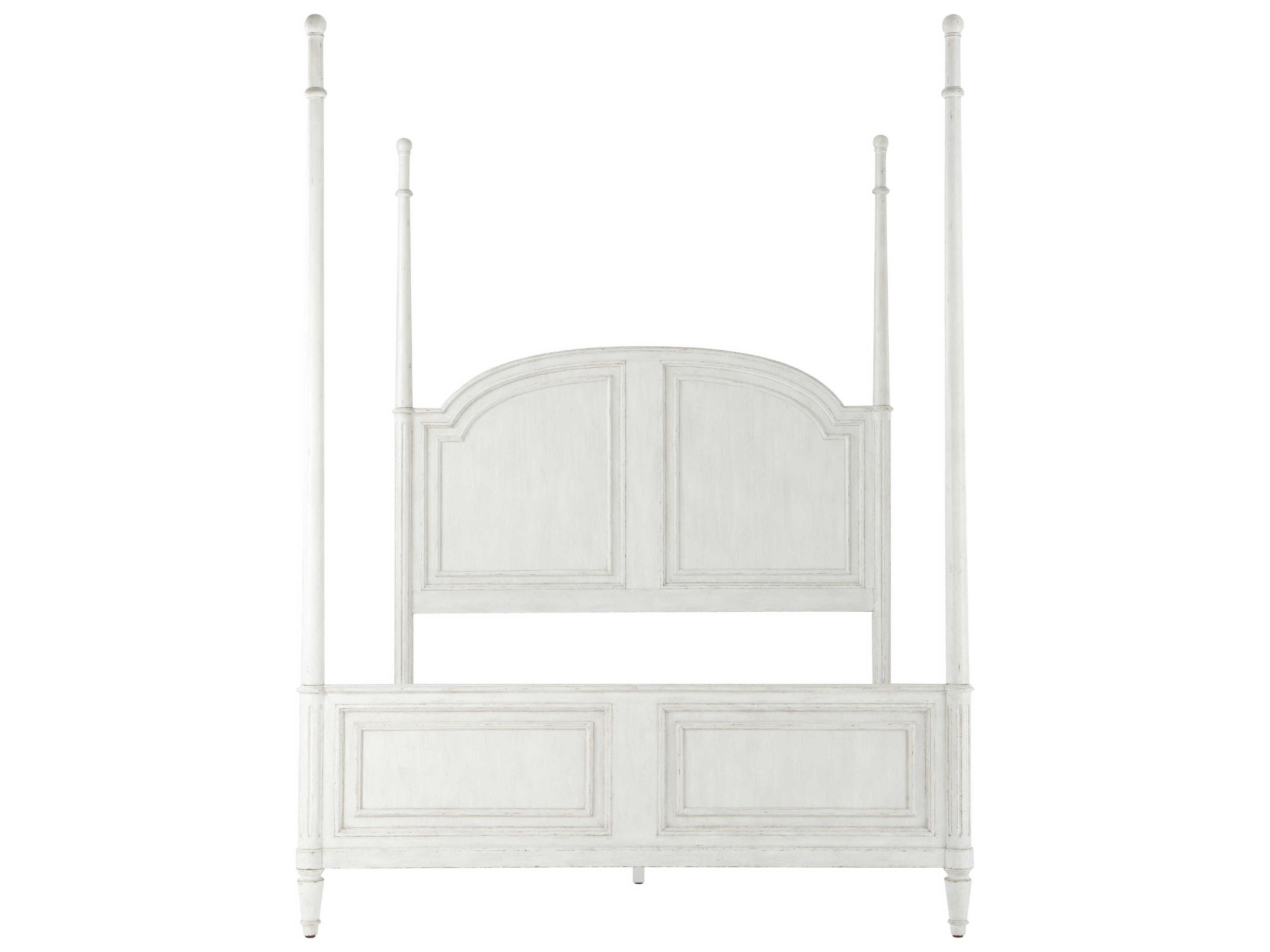 Theodore Alexander Tavel The Vale Nora White Beech Wood Queen Four Poster Bed